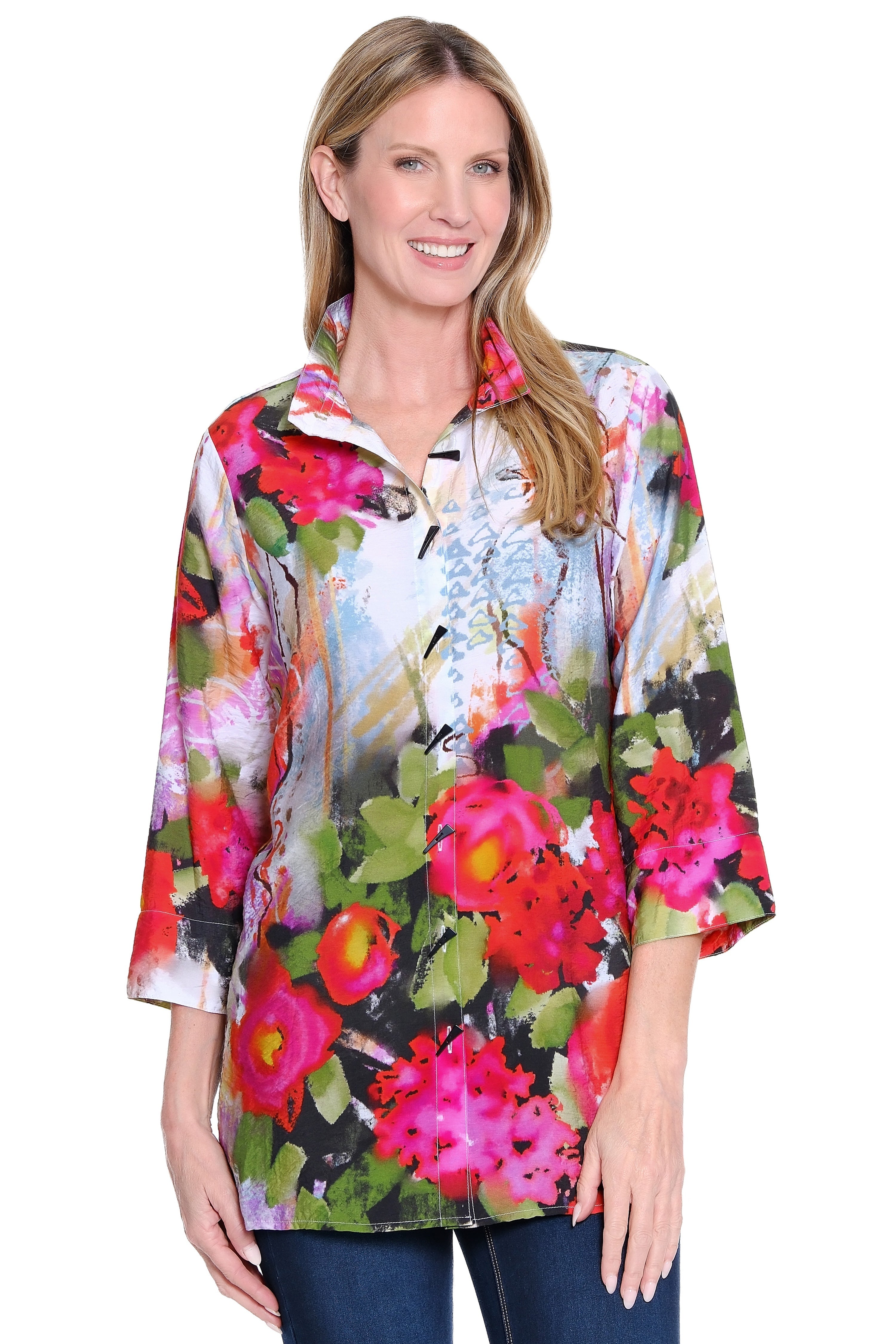 Woven Print Tunic - Floral Multi