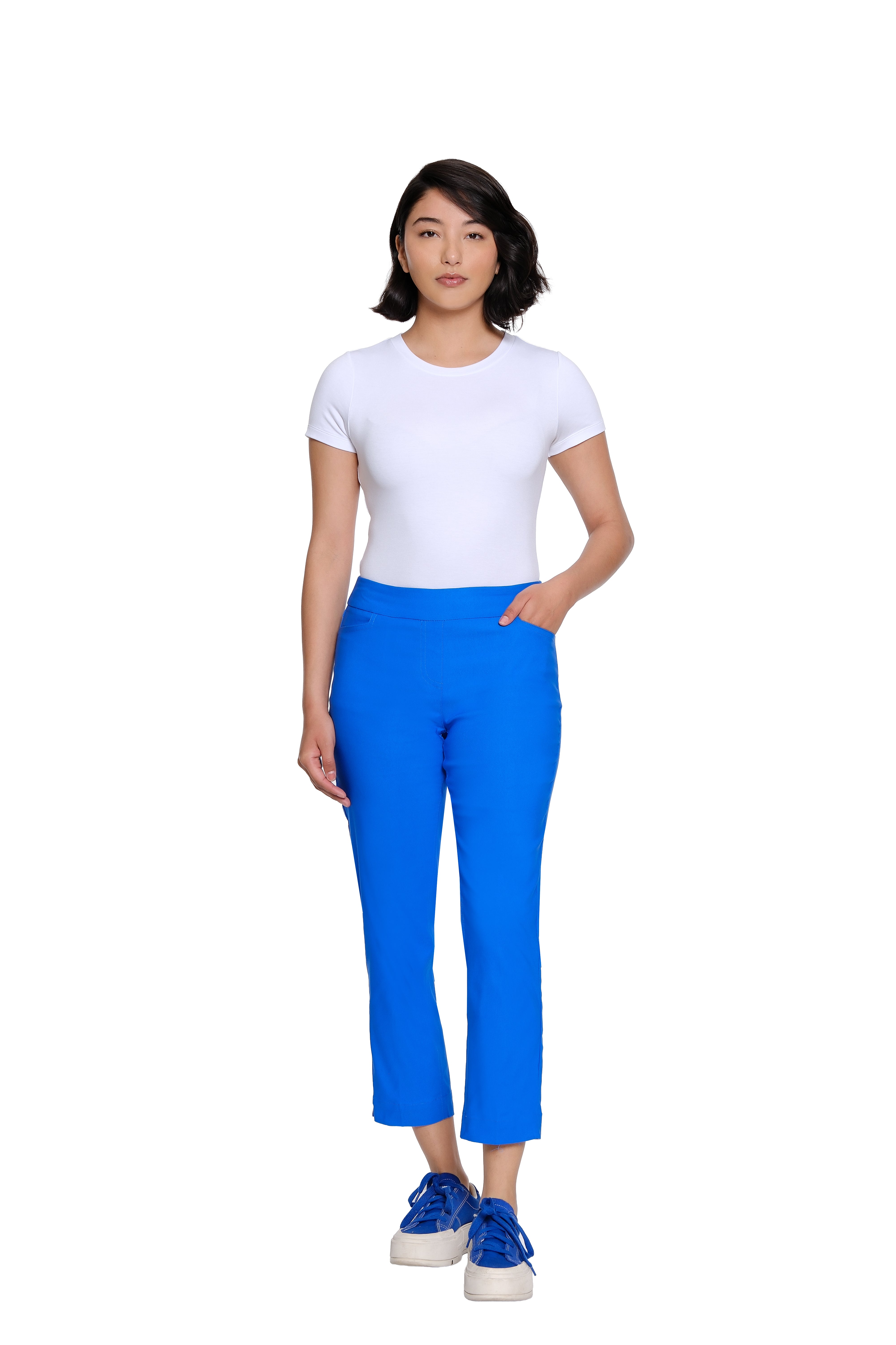 Petite Pull-On Crop Pant With Real Front & Back Pockets - Electric Blue