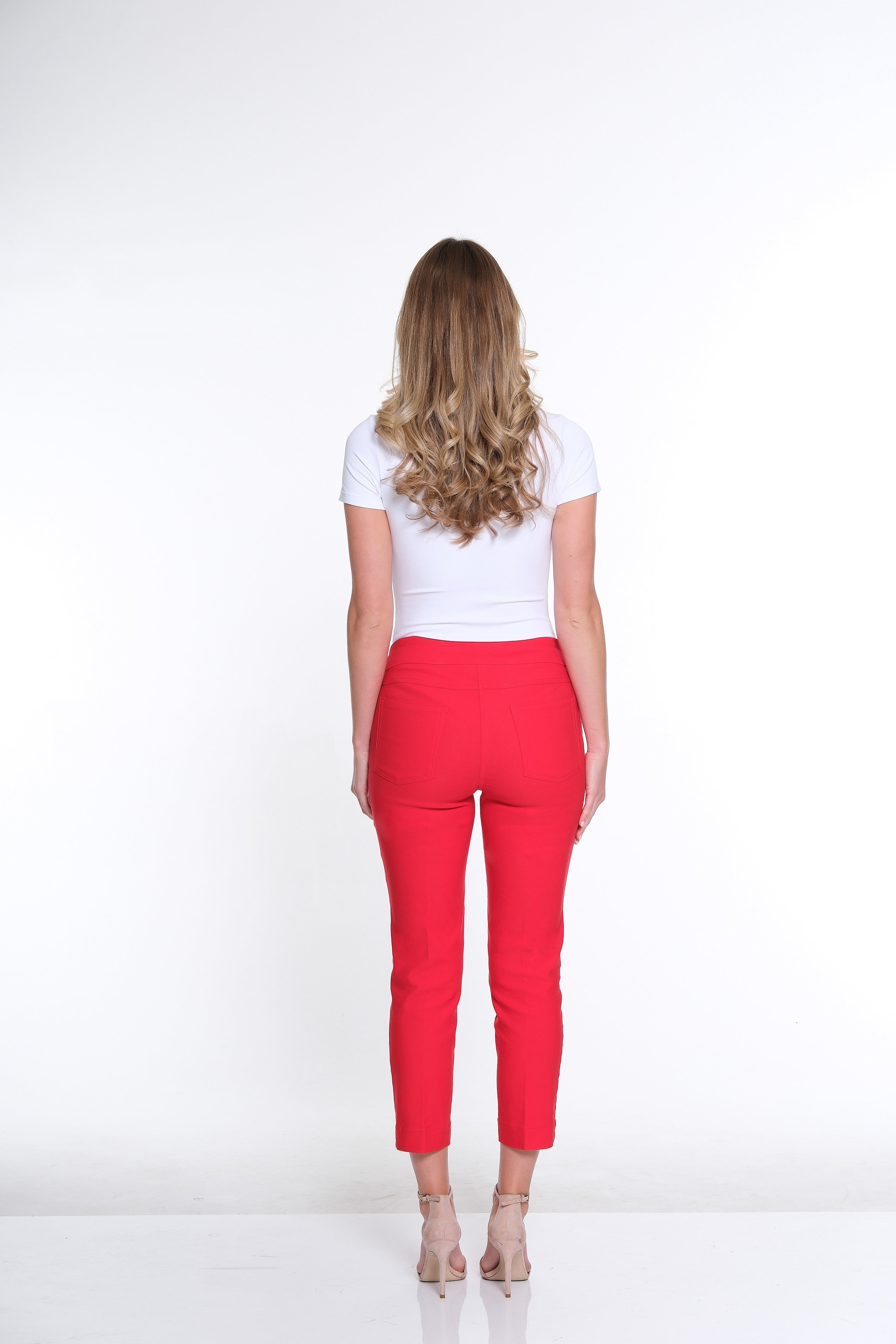 Plus Size Pull-On Crop Pant With Real Front & Back Pockets - Poppy
