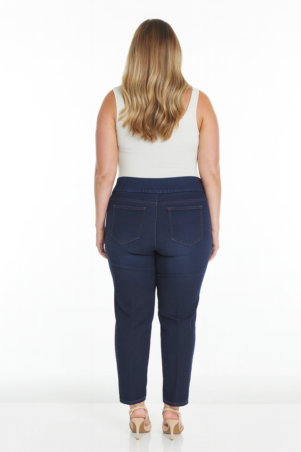 Plus Size Midnight Indigo Ankle Jeans with Pockets