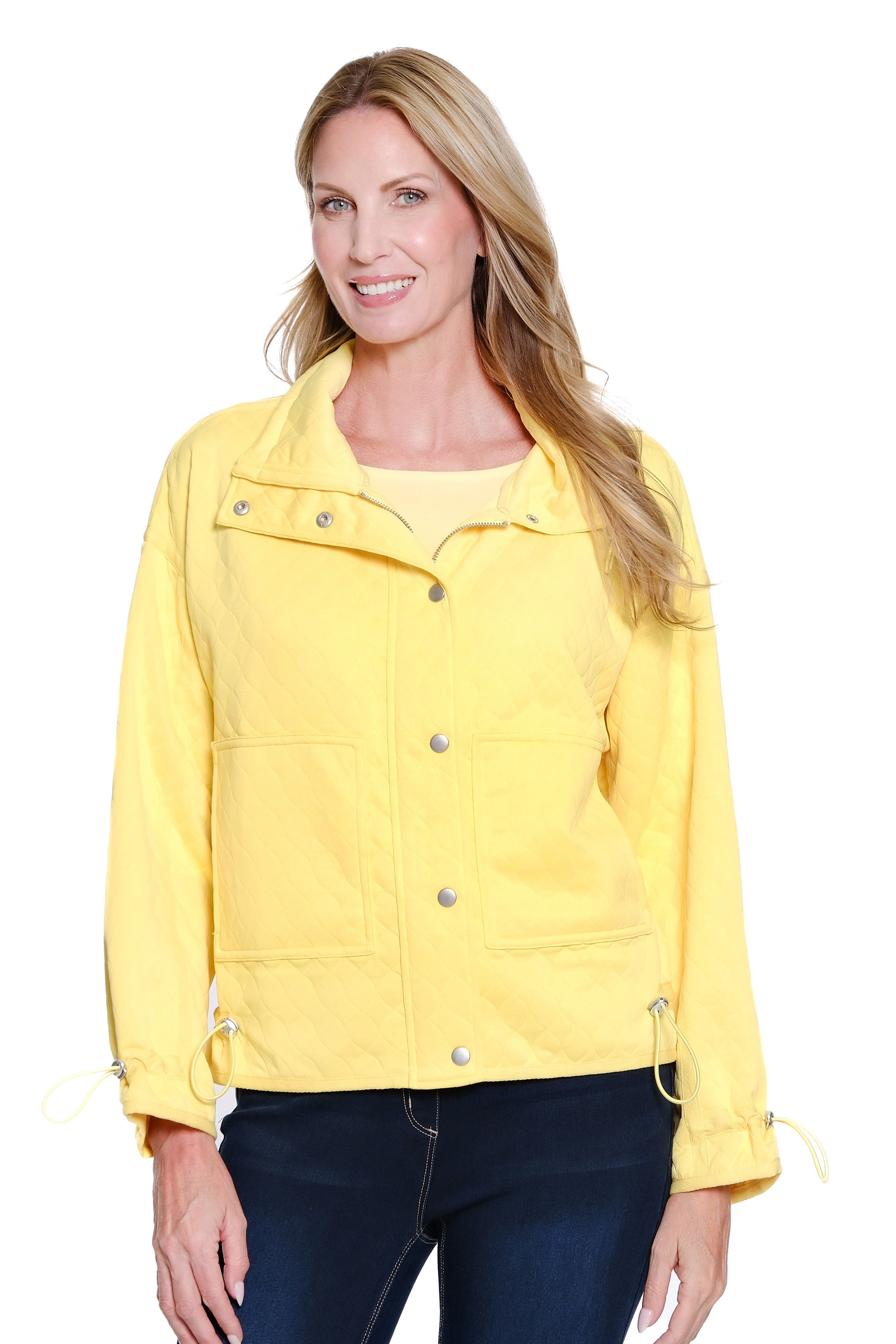 Quilted Knit Jacket - Daffodil