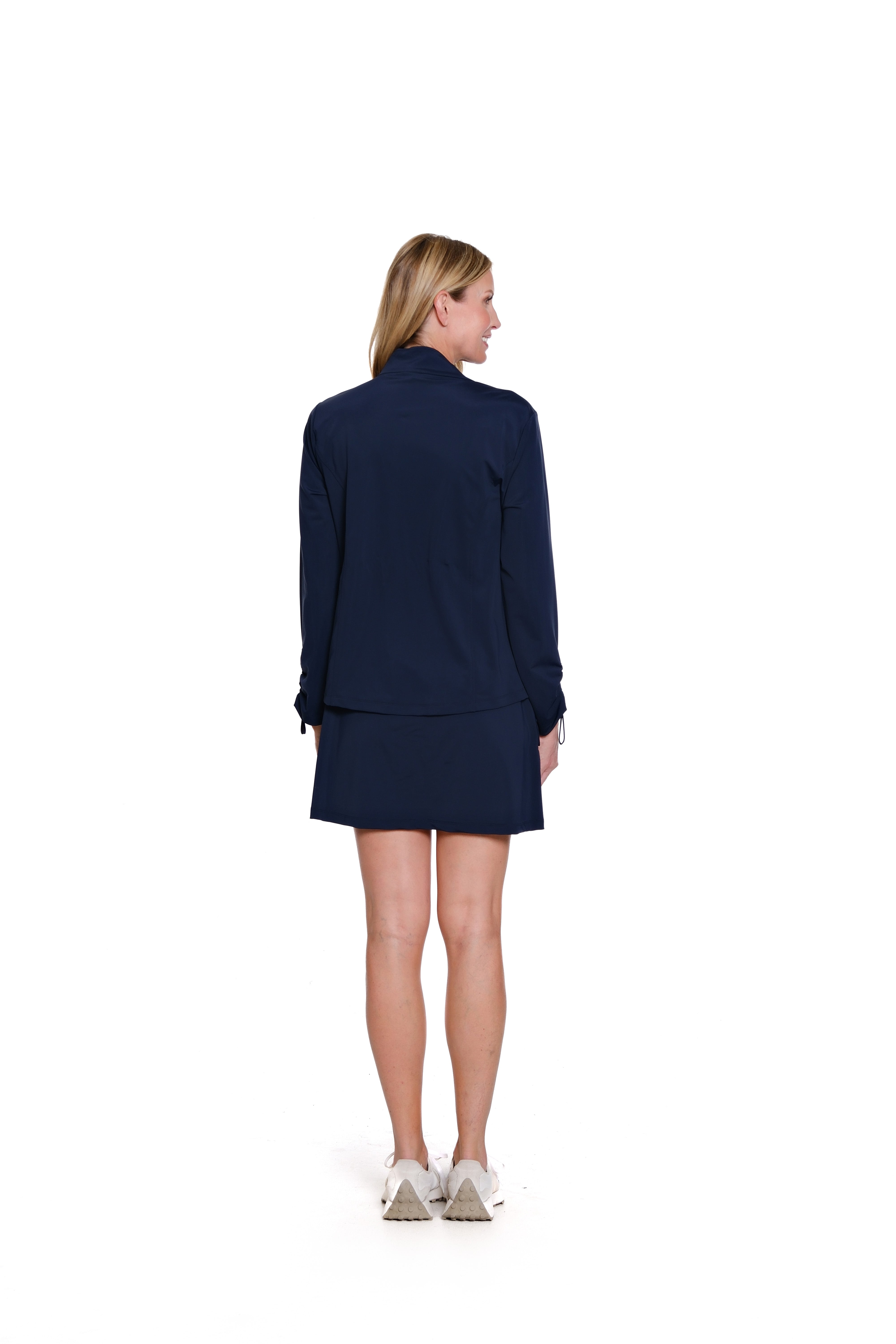 Drawstring Pull-On Jersey Knit Skort - Petite - Midnight