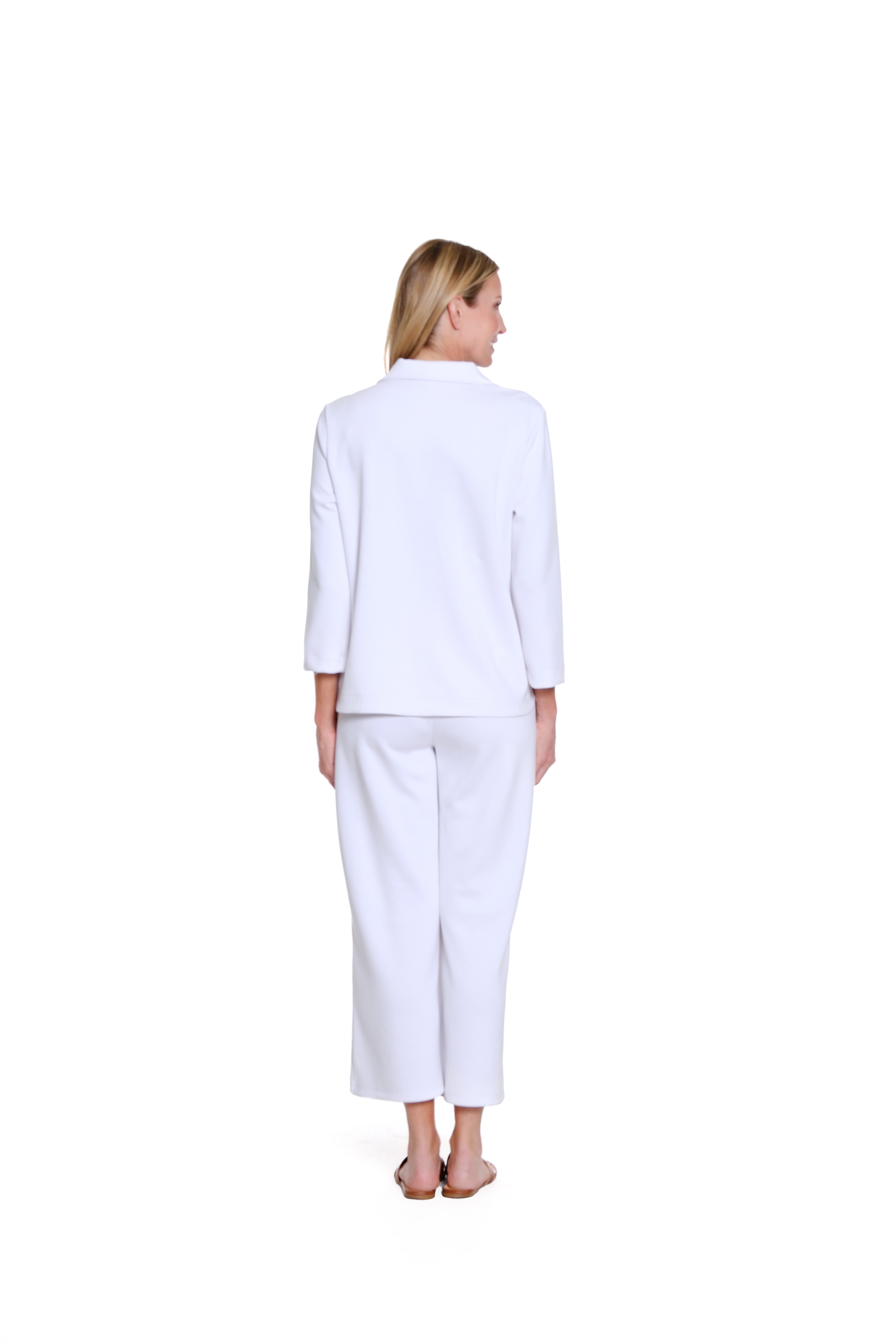 Wide Leg Knit Crop Pant - Petite