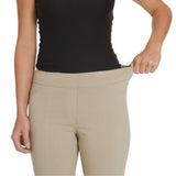 Pull On Stone Capri Pants With Pockets