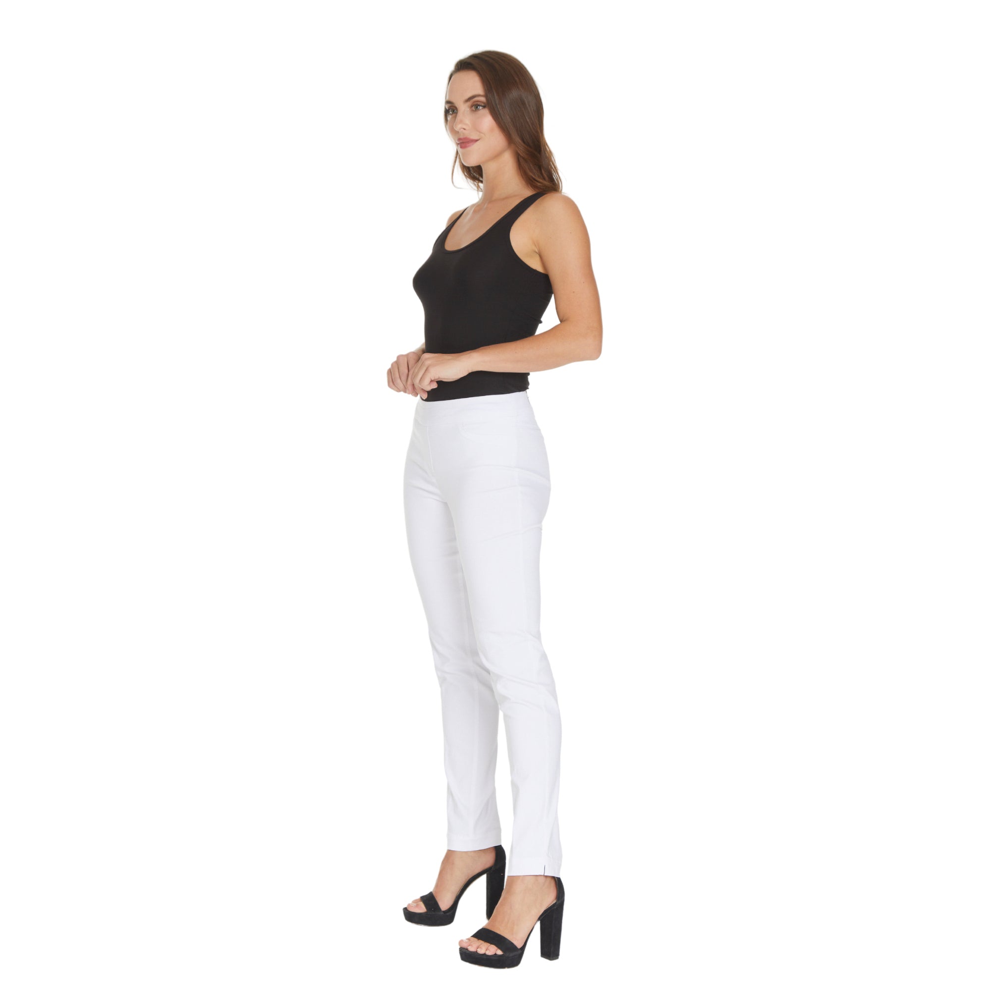 Pull-On Narrow Leg Pant - White