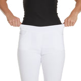 Plus Size White Pul On Walking Shorts with Pockets