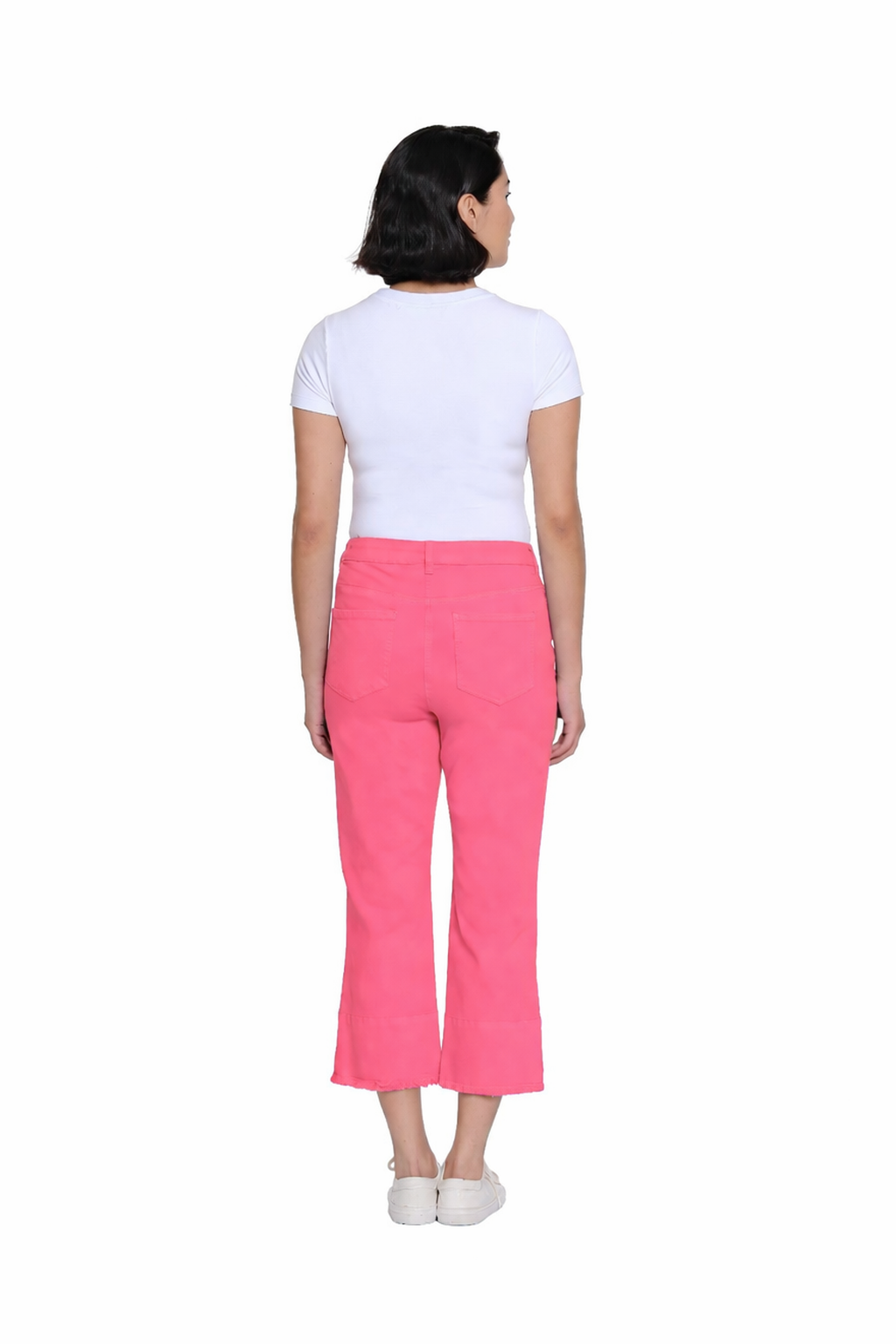 Garment-Dyed Stretch Denim Crop Pant - Petite