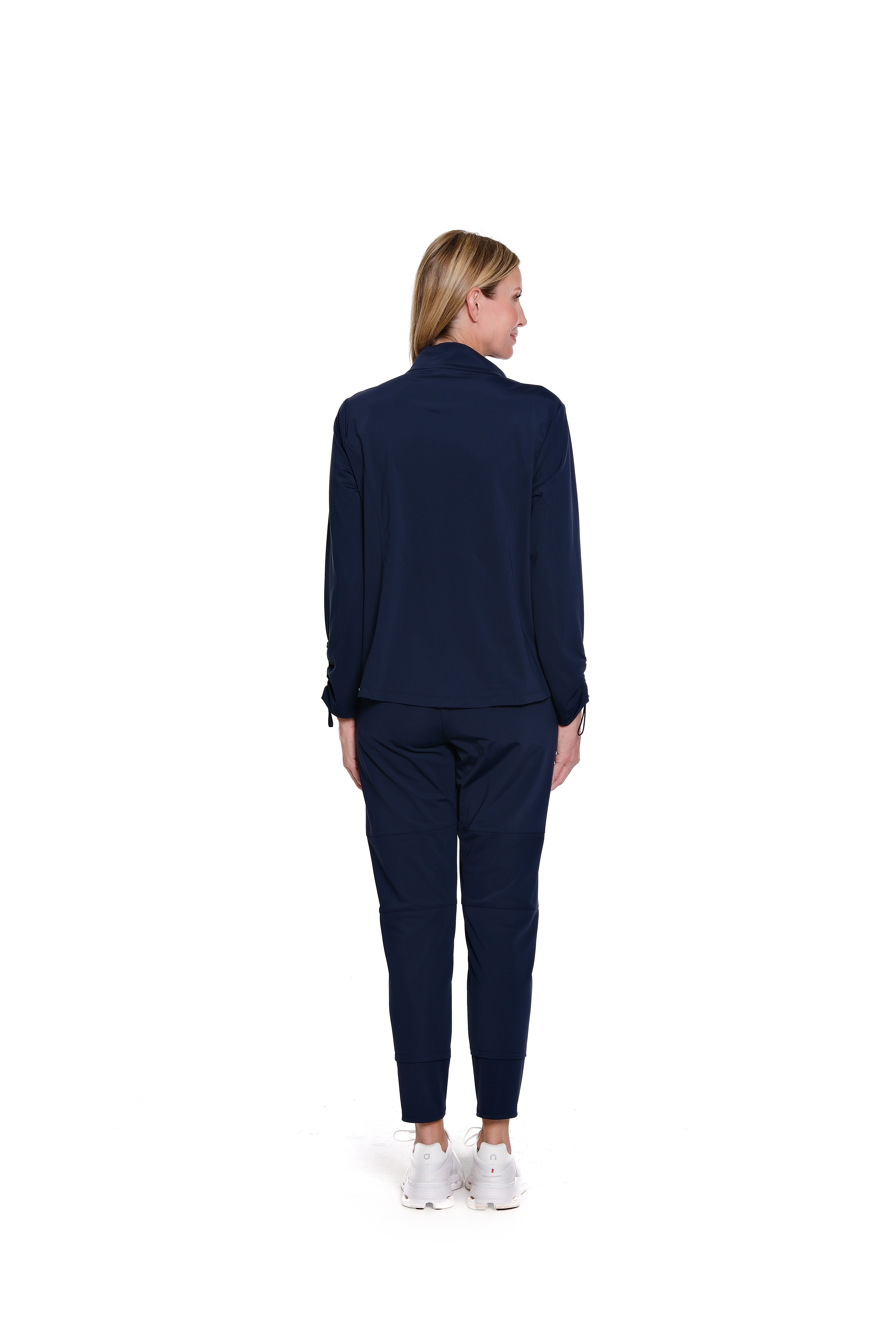 Jersey Knit Jogger Ankle Pant - Petite - Midnight