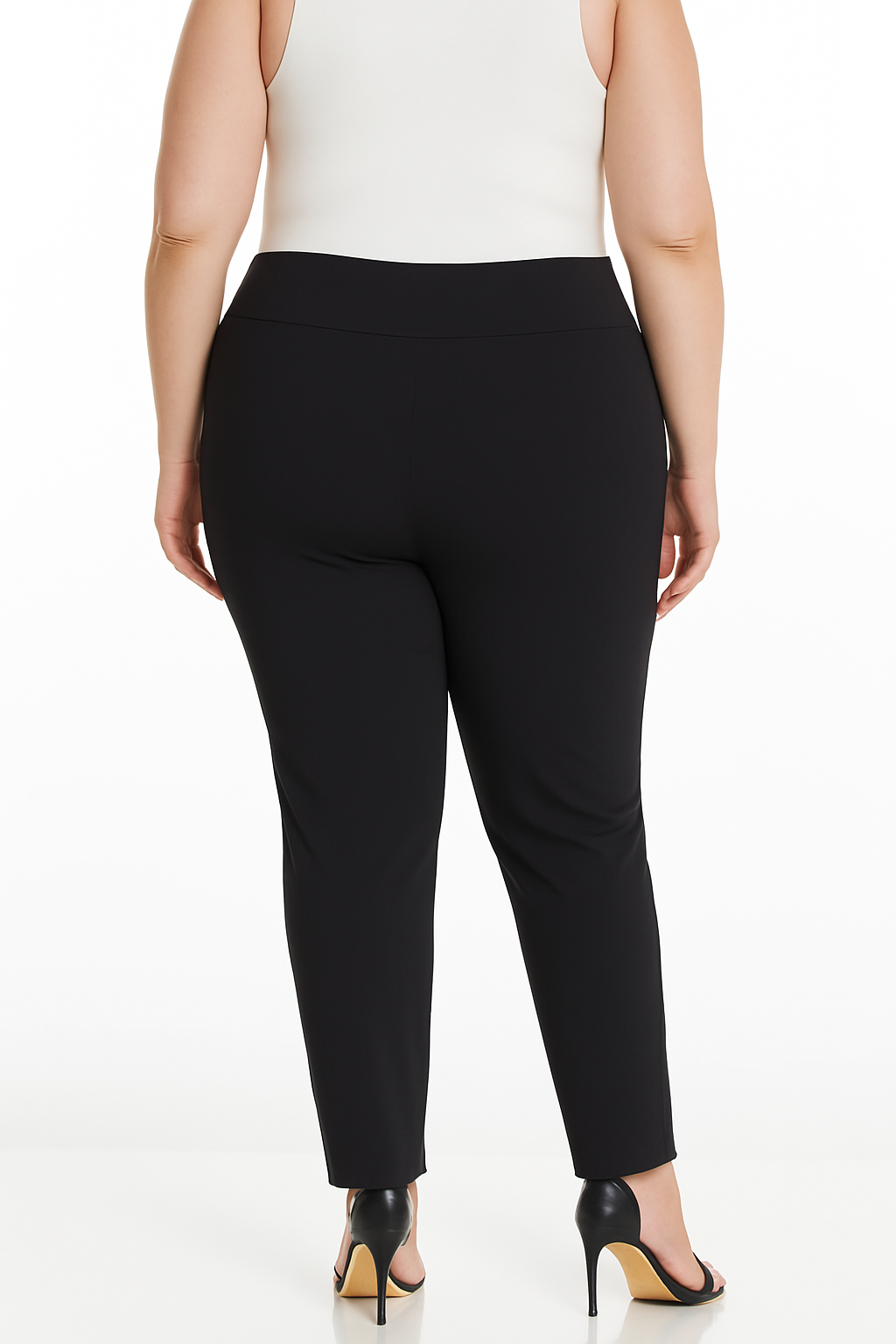 Plus Size Solid EASE-Y-Fit Knit Relaxed Pant - Black