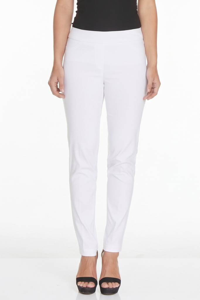 Pull-On Narrow Leg Pant - White