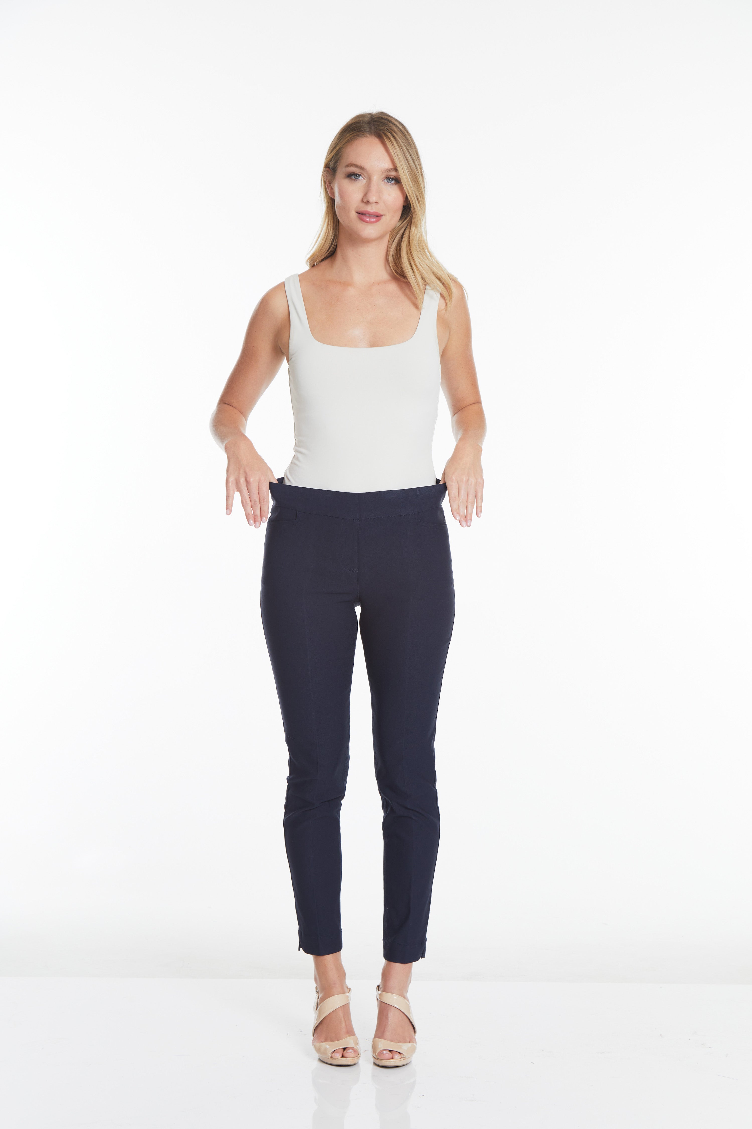 Plus Size Work Ankle Pants - Midnight Blue