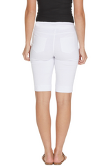 White Pull On Walking Shorts With Pockets