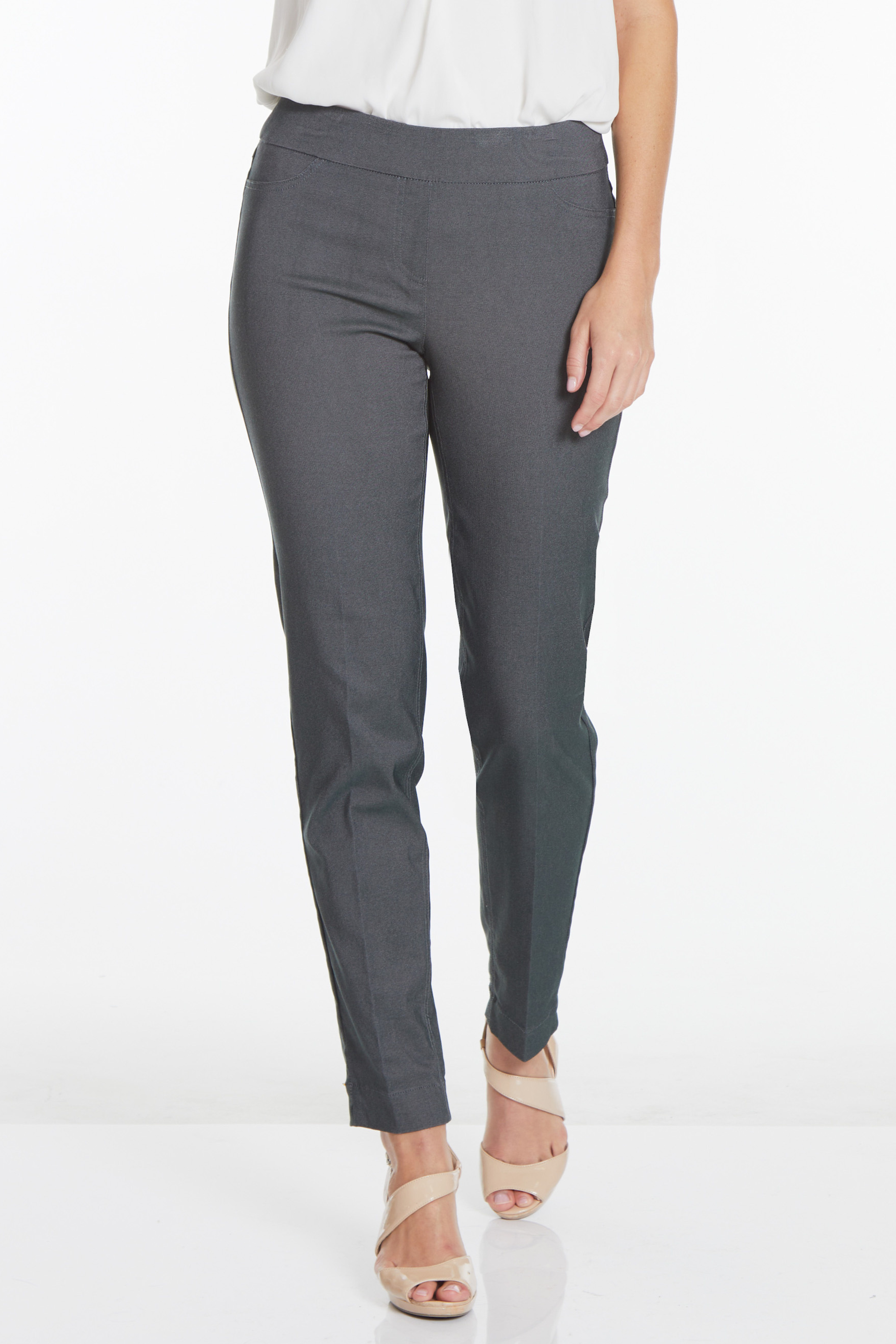 Pull-On Narrow Leg Pant - Charcoal