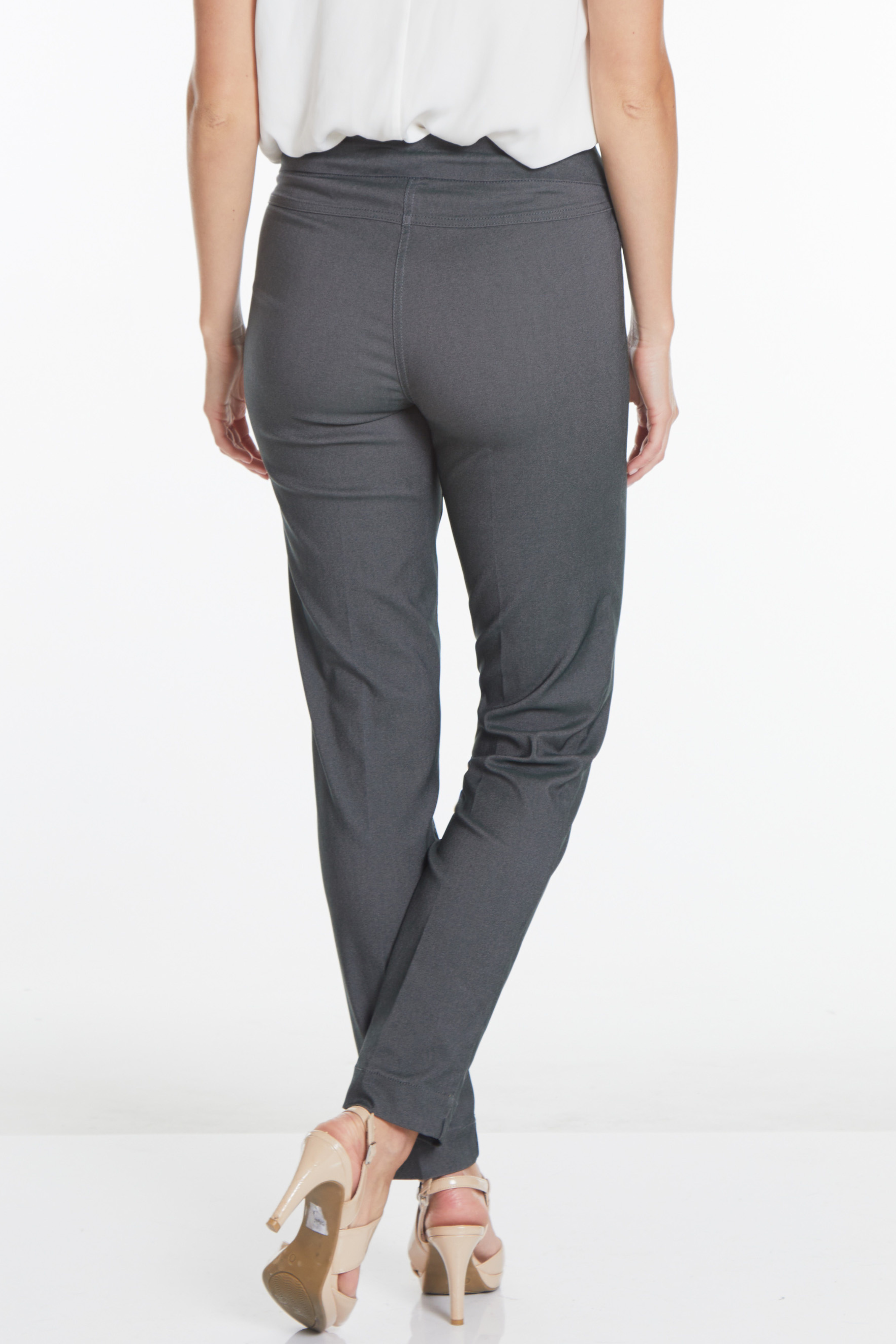 Pull-On Narrow Leg Pant - Charcoal