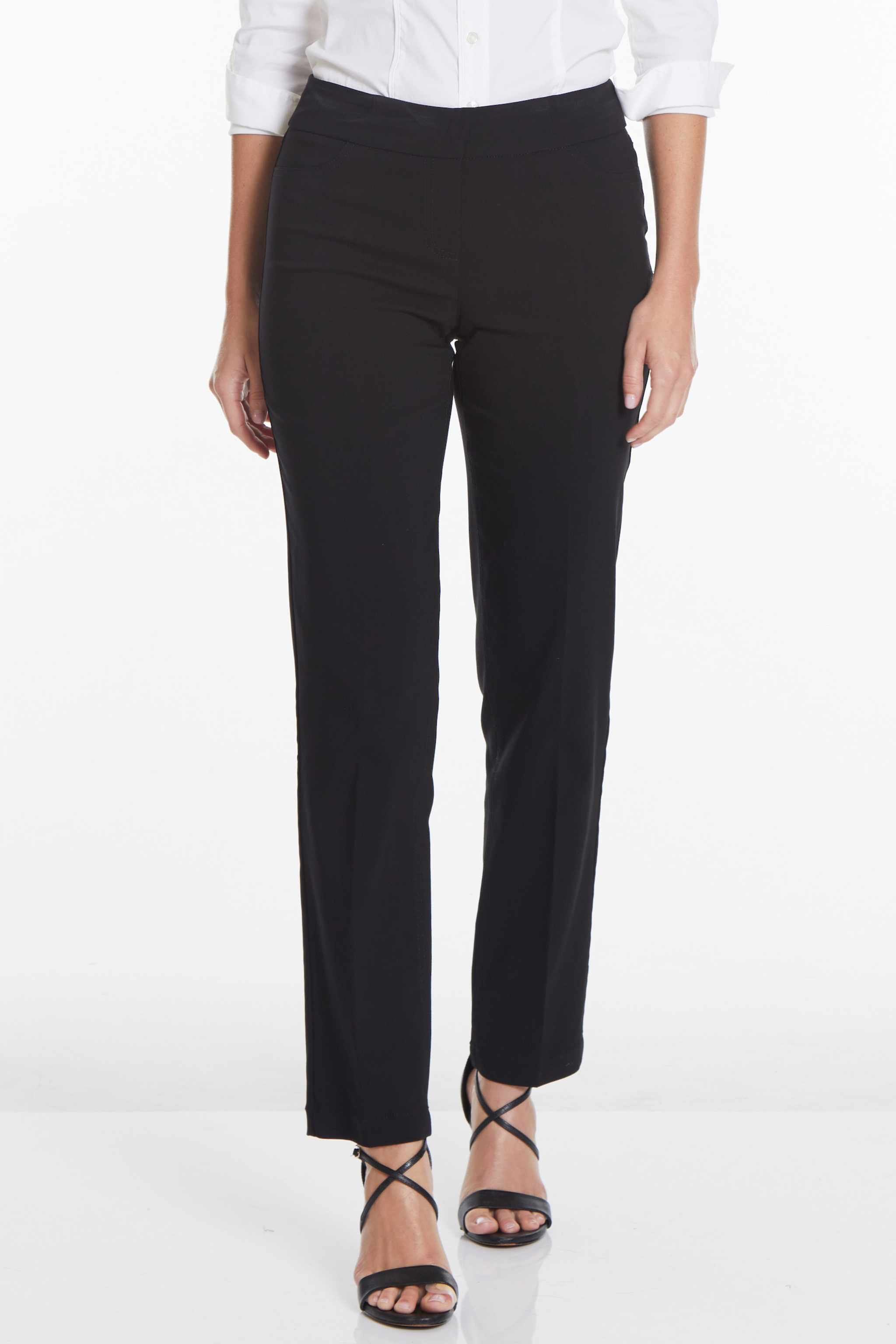 Pull-On Relaxed Leg Pants - Black | Slimsation By Multiples