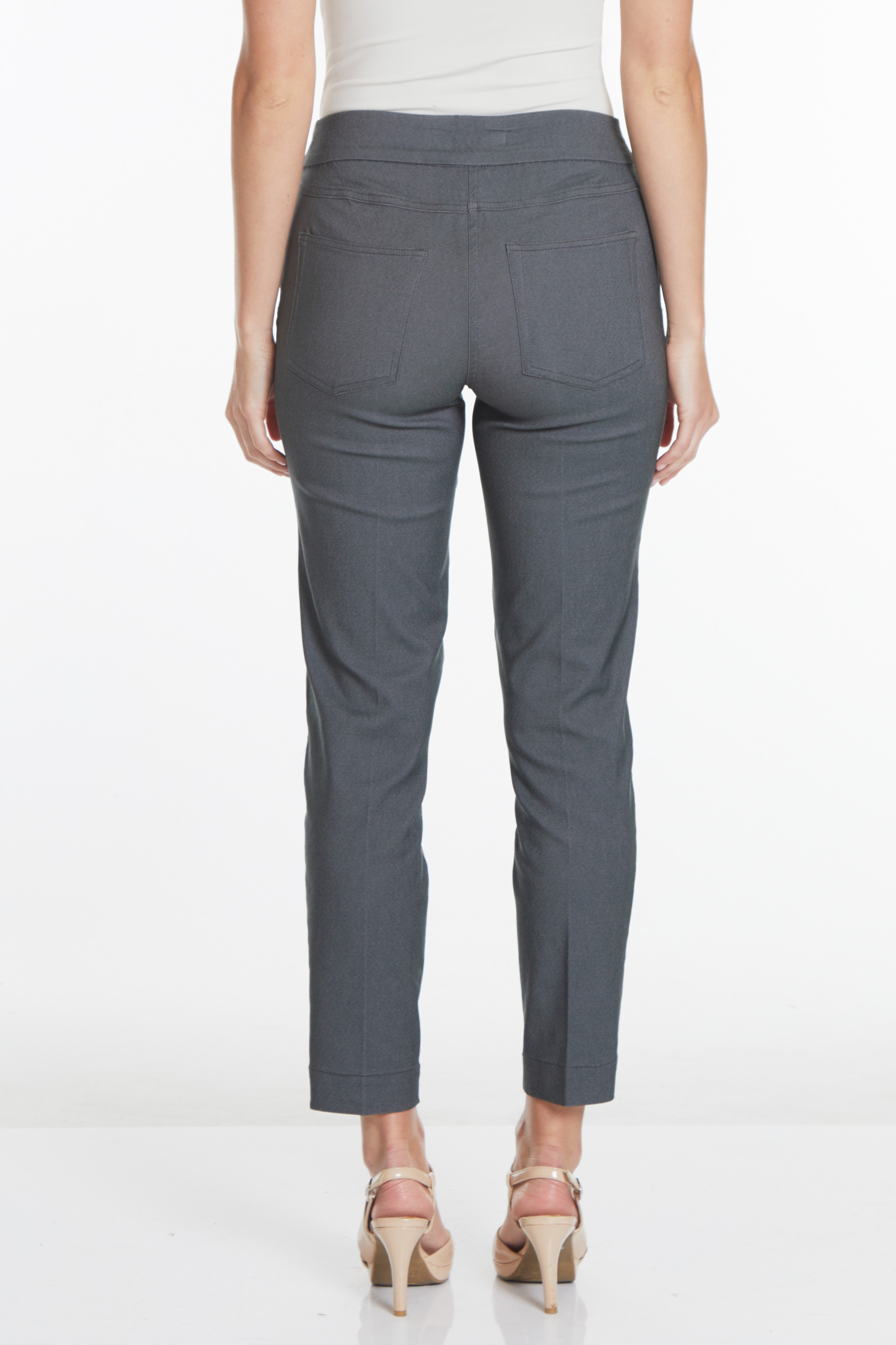 Pull-On Charcoal Ankle Pant