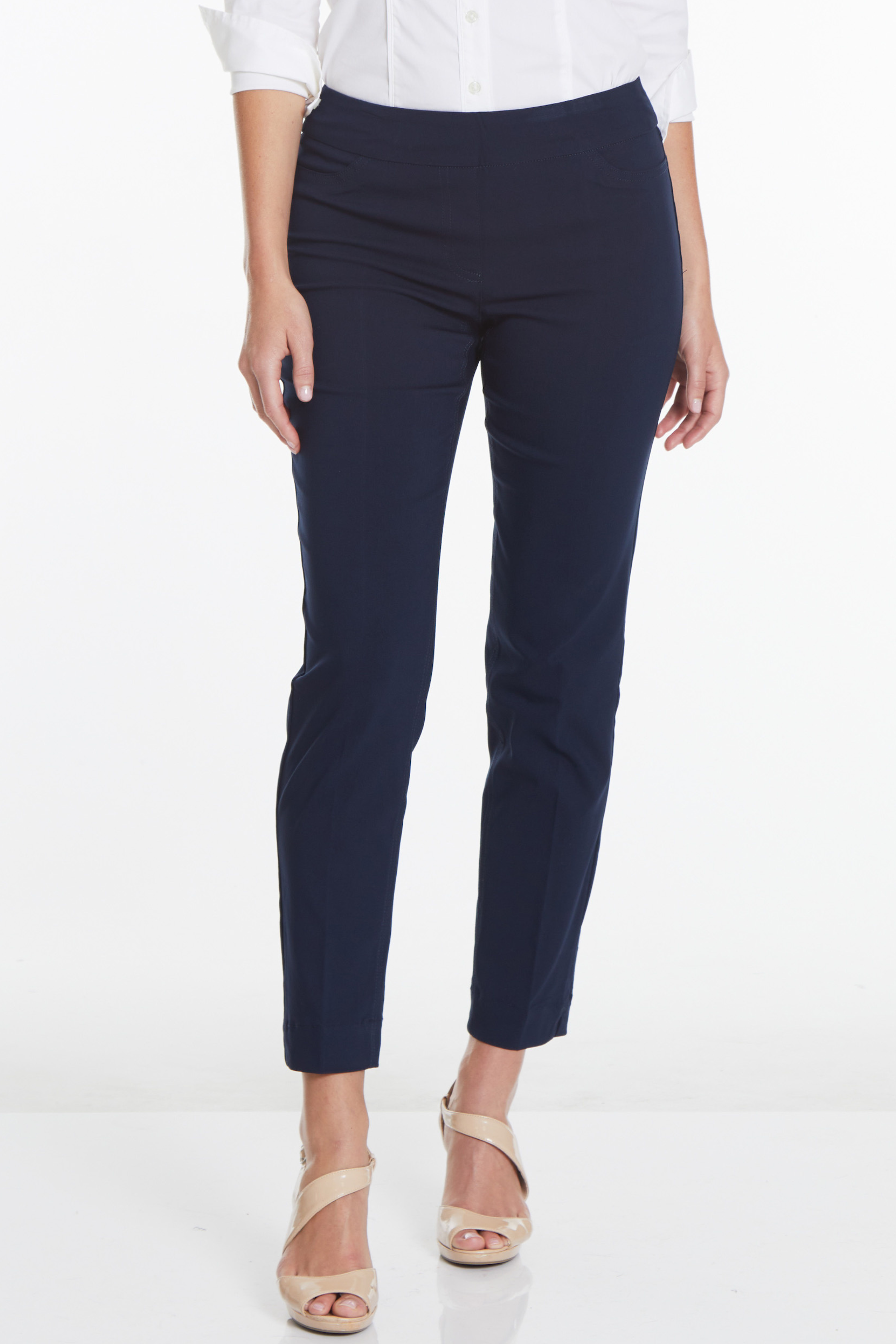 Plus Size Pull On Trouser Pants - Midnight Blue