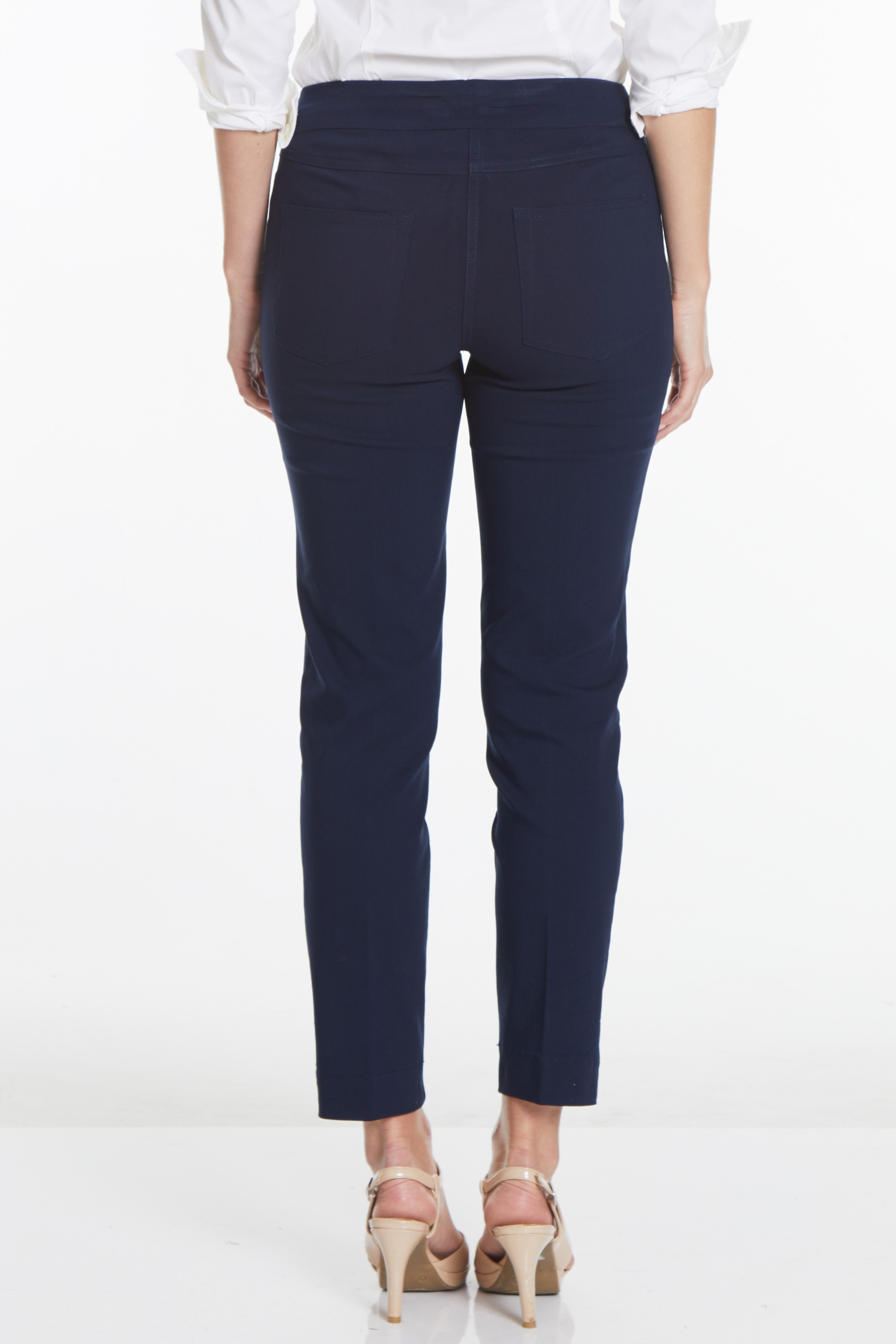 Plus Size Pull On Trouser Pants - Midnight Blue