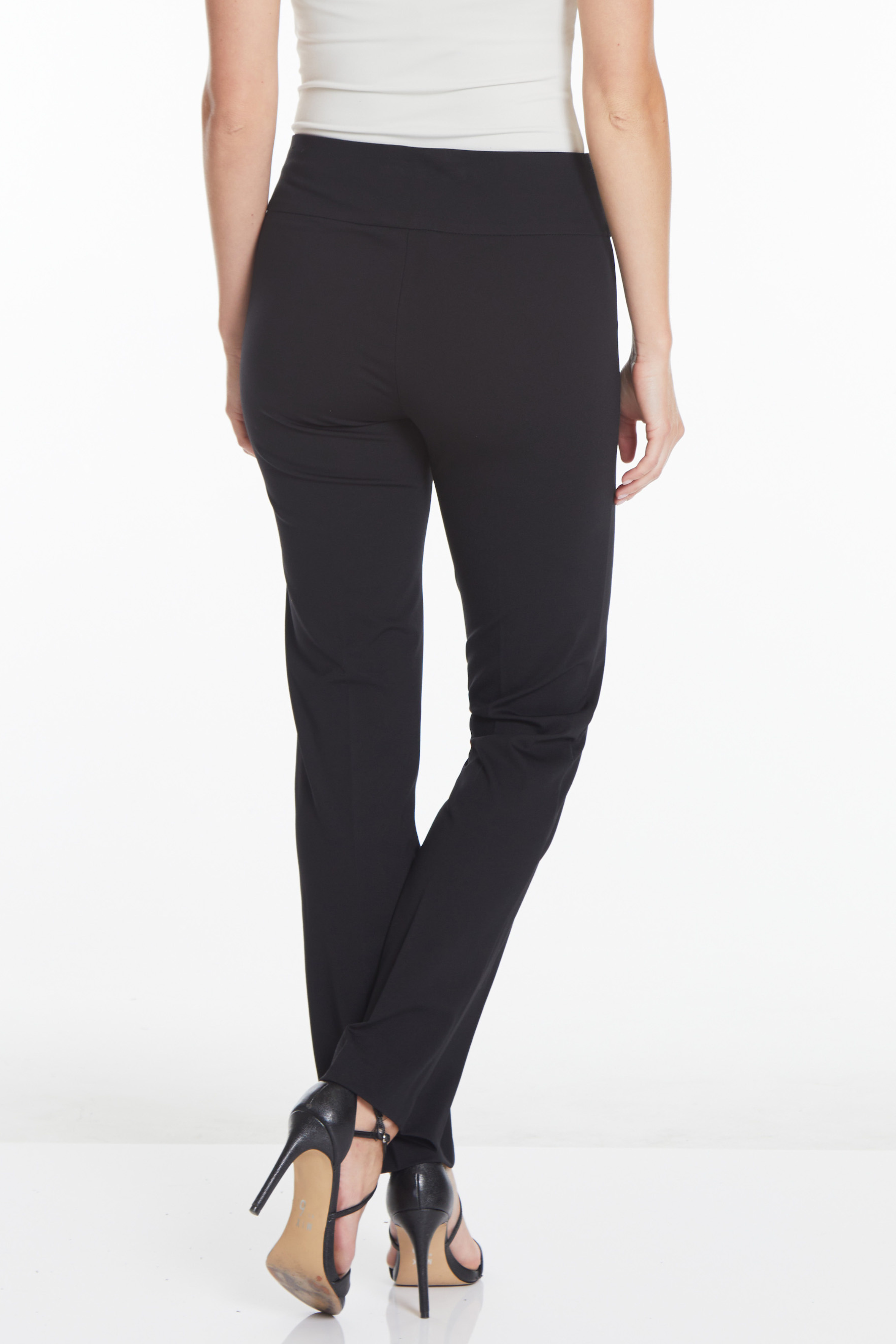 Plus Size Solid EASE-Y-Fit Knit Relaxed Pant - Black