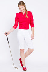 White Golf Shorts With Pockets
