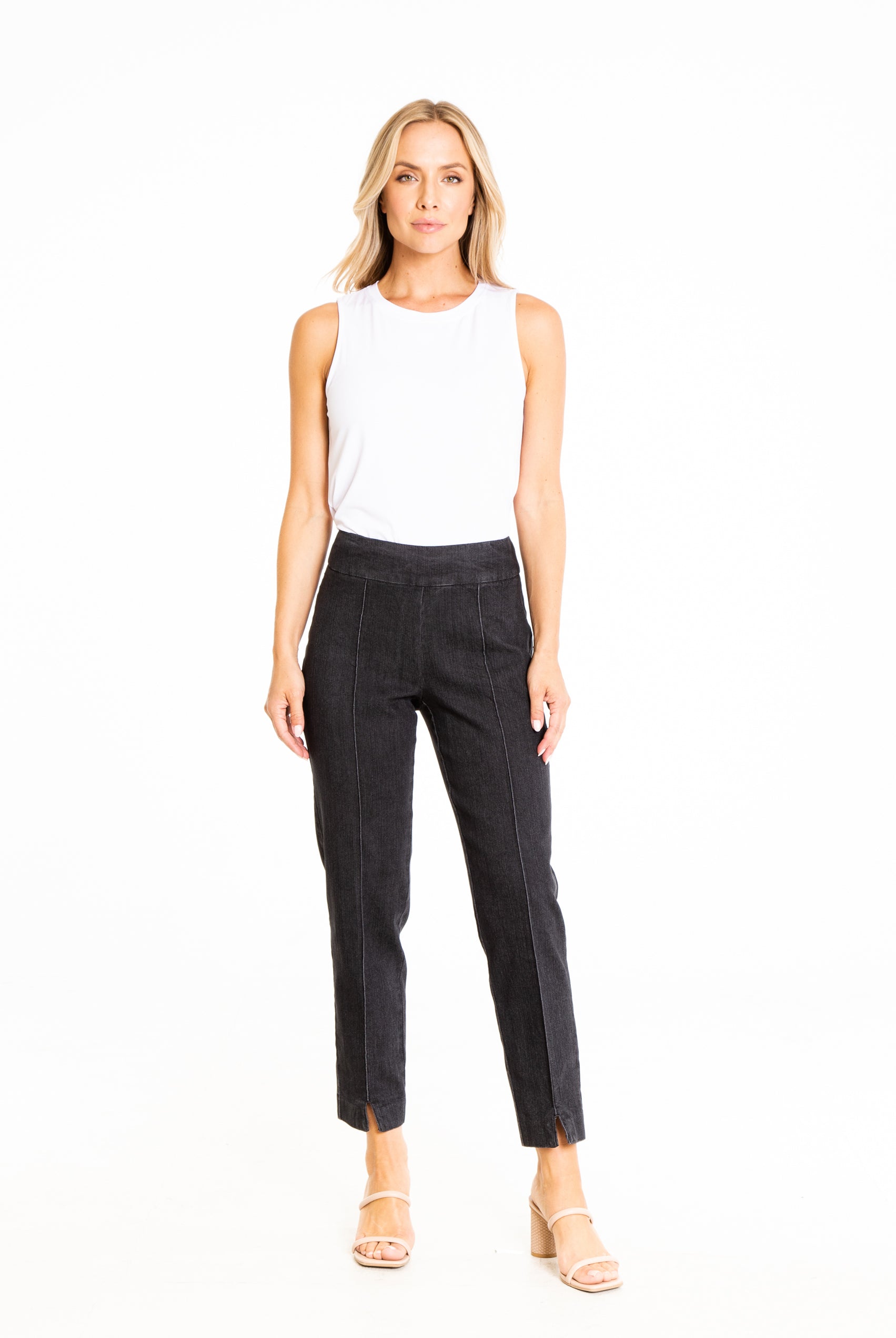 Thin Her Black Denim Ankle Pants