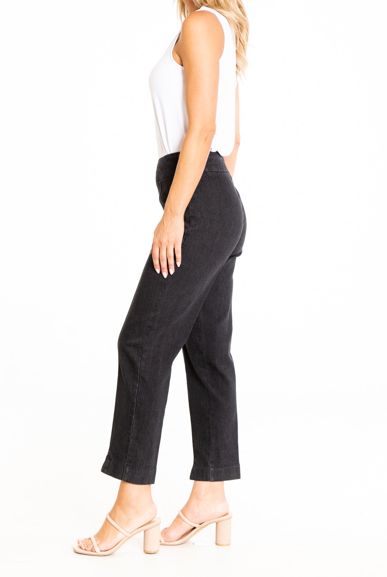 Thin Her Black Denim Ankle Pants