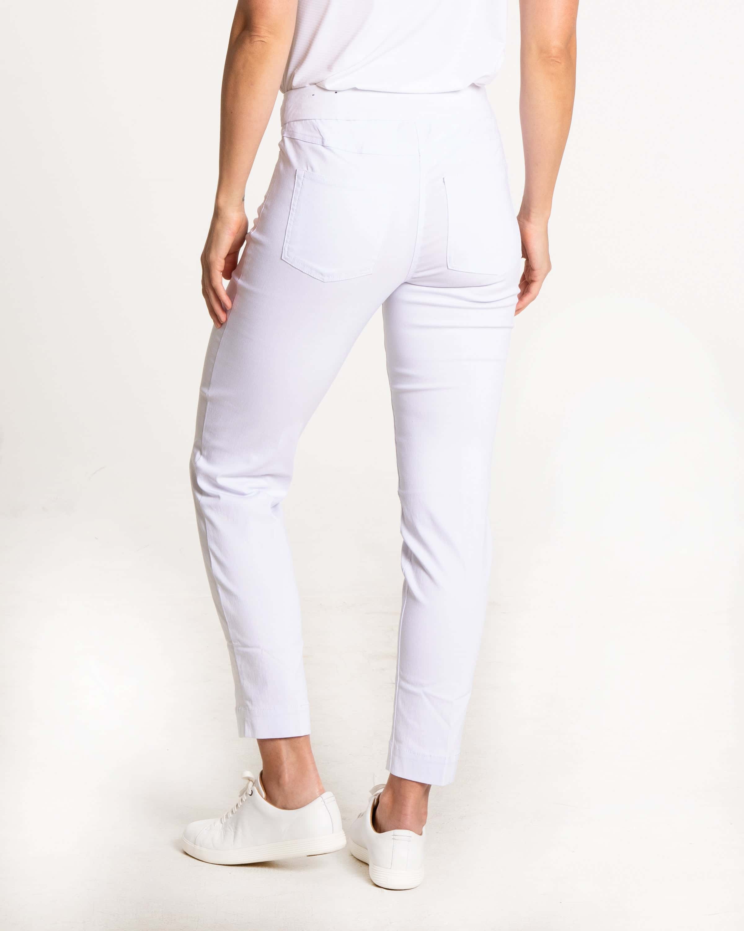 Petite Golf Ankle Pant - White
