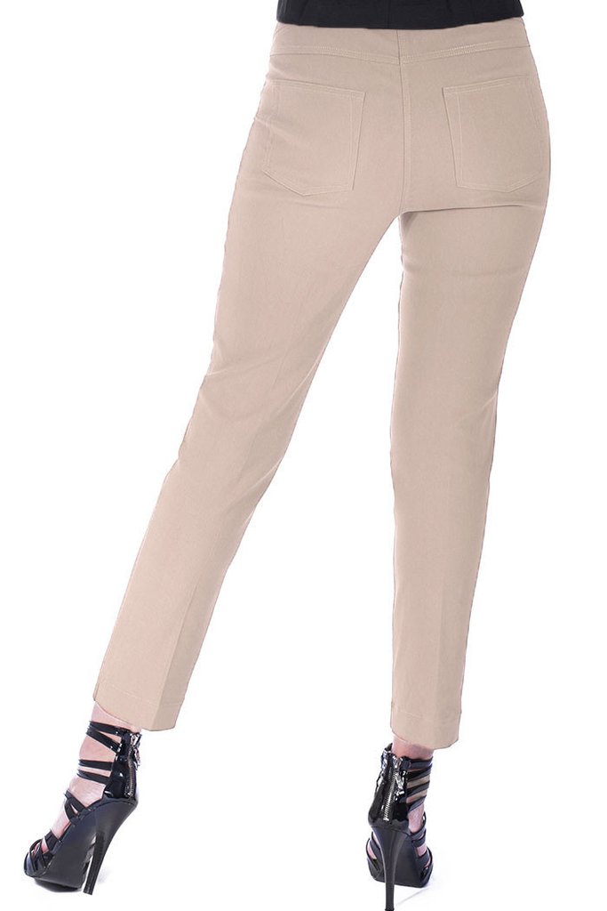 Petite Pull On Ankle Pant - Stone