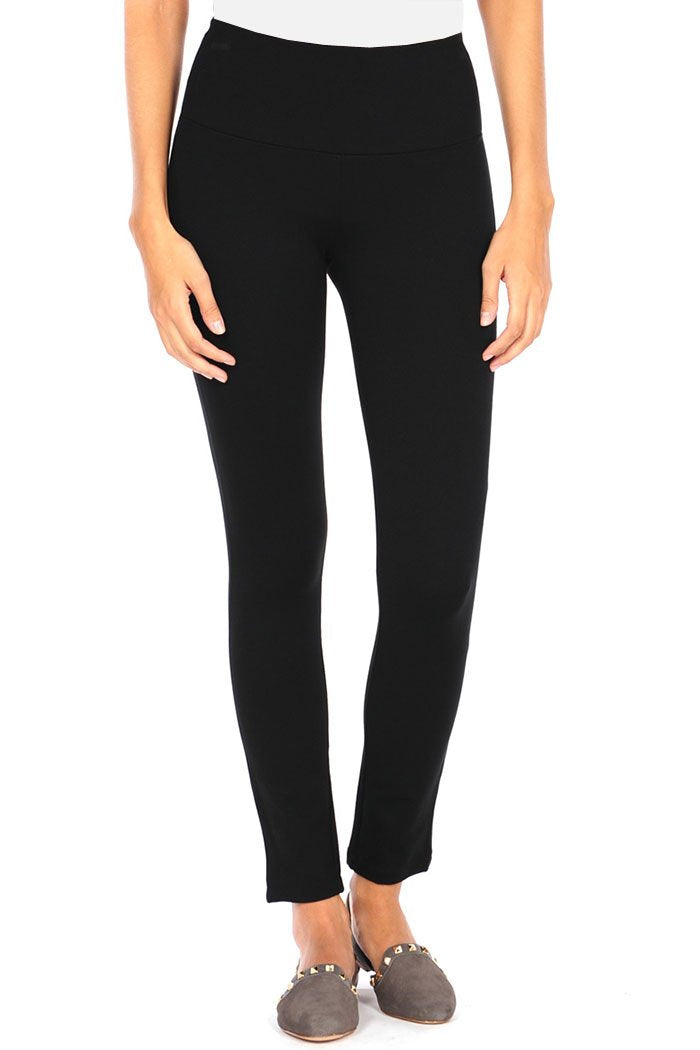 Petite Wide Band Pull-On Ankle Legging - Black