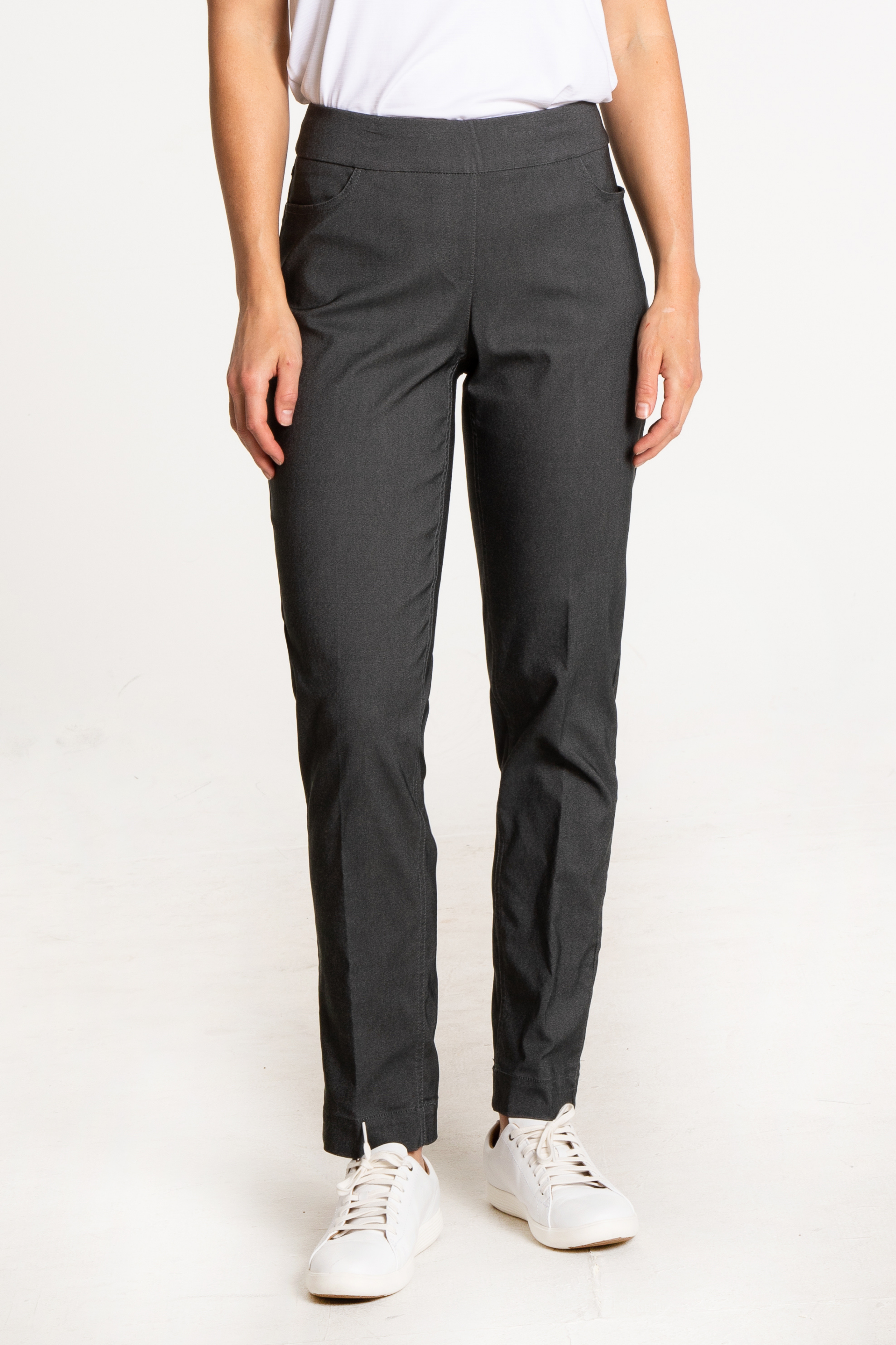 Narrow Charcoal Golf Pants With Pockets