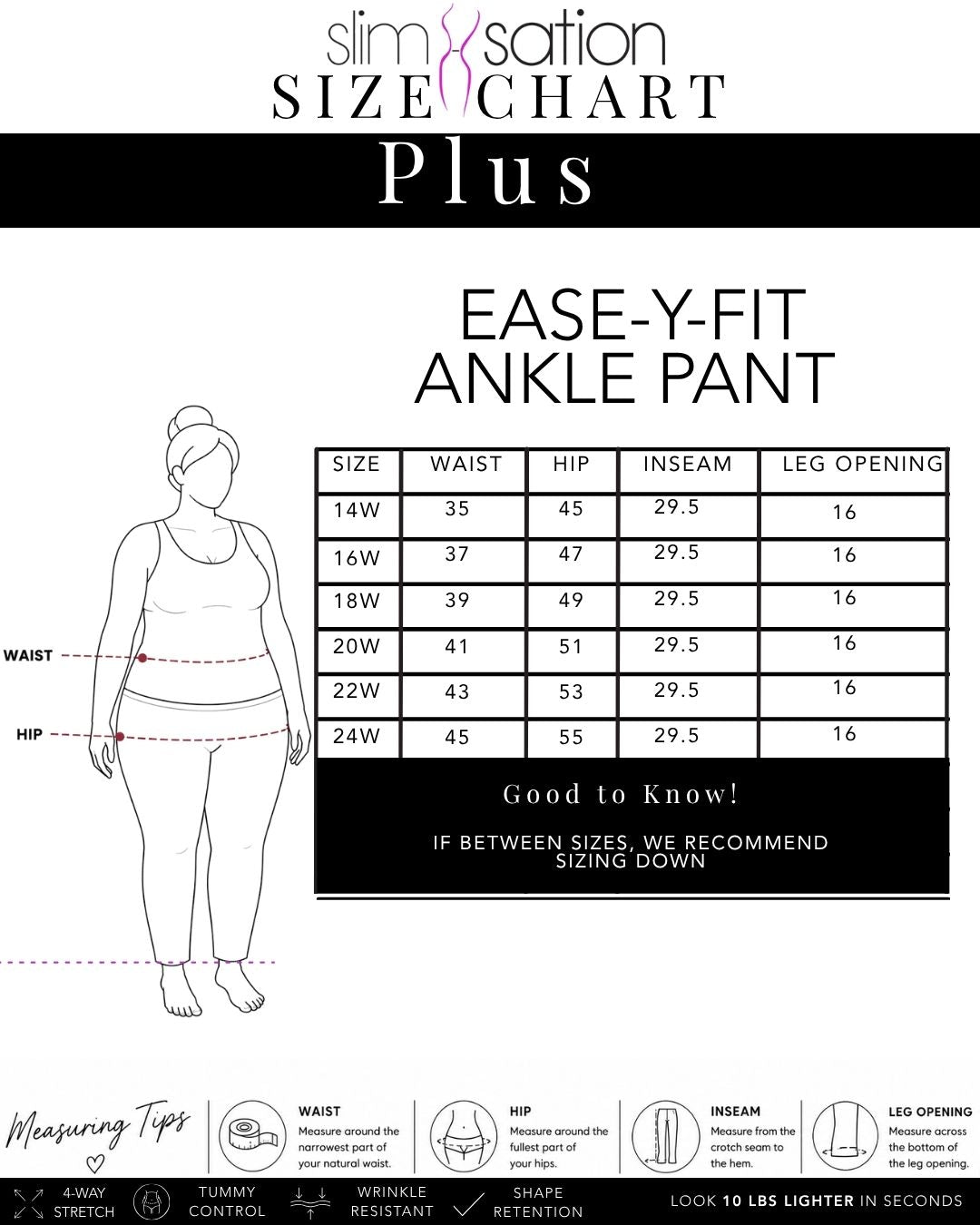 Plus Size White Elastic Waist Pants