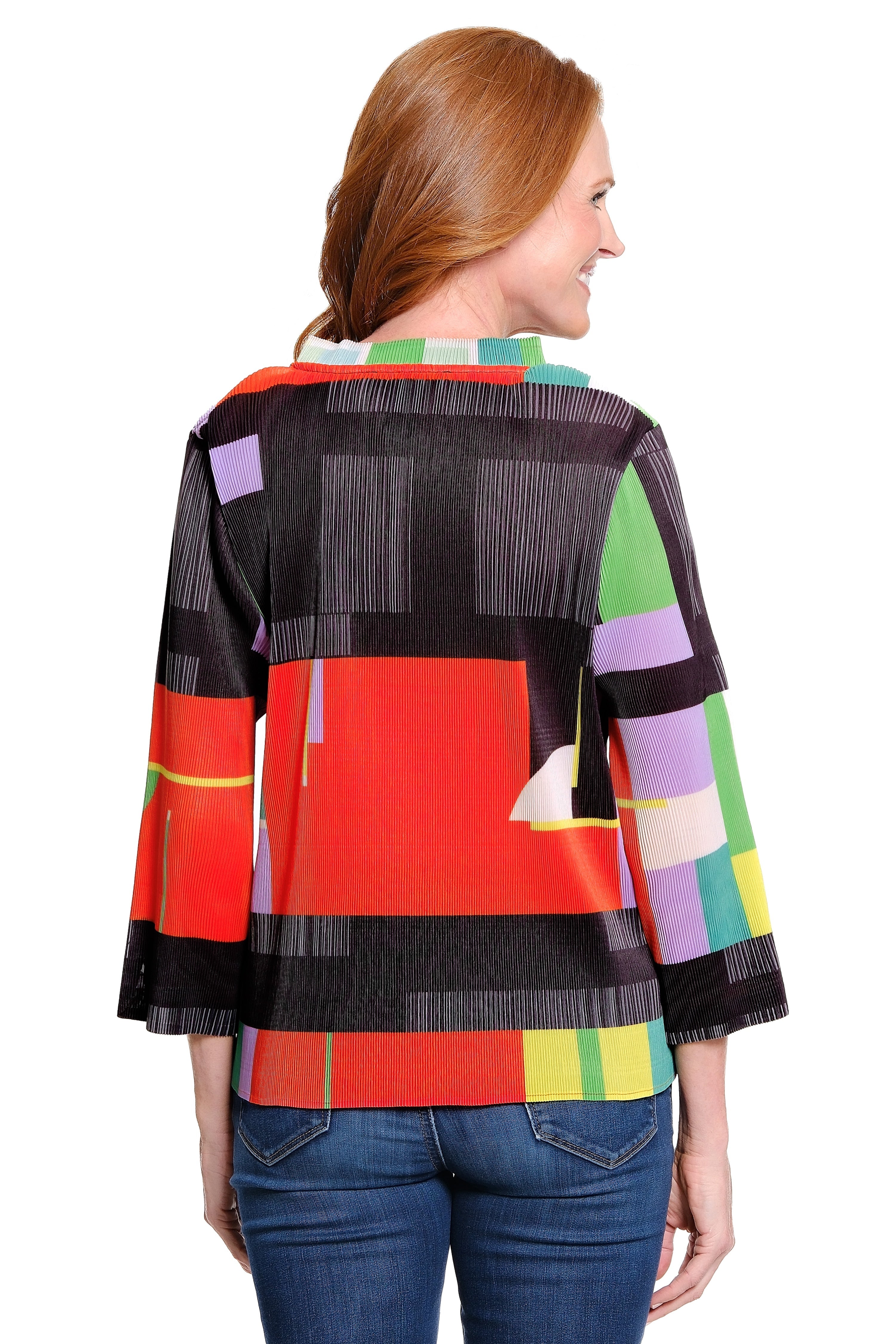Textured Knit Tunic - Geo Multi