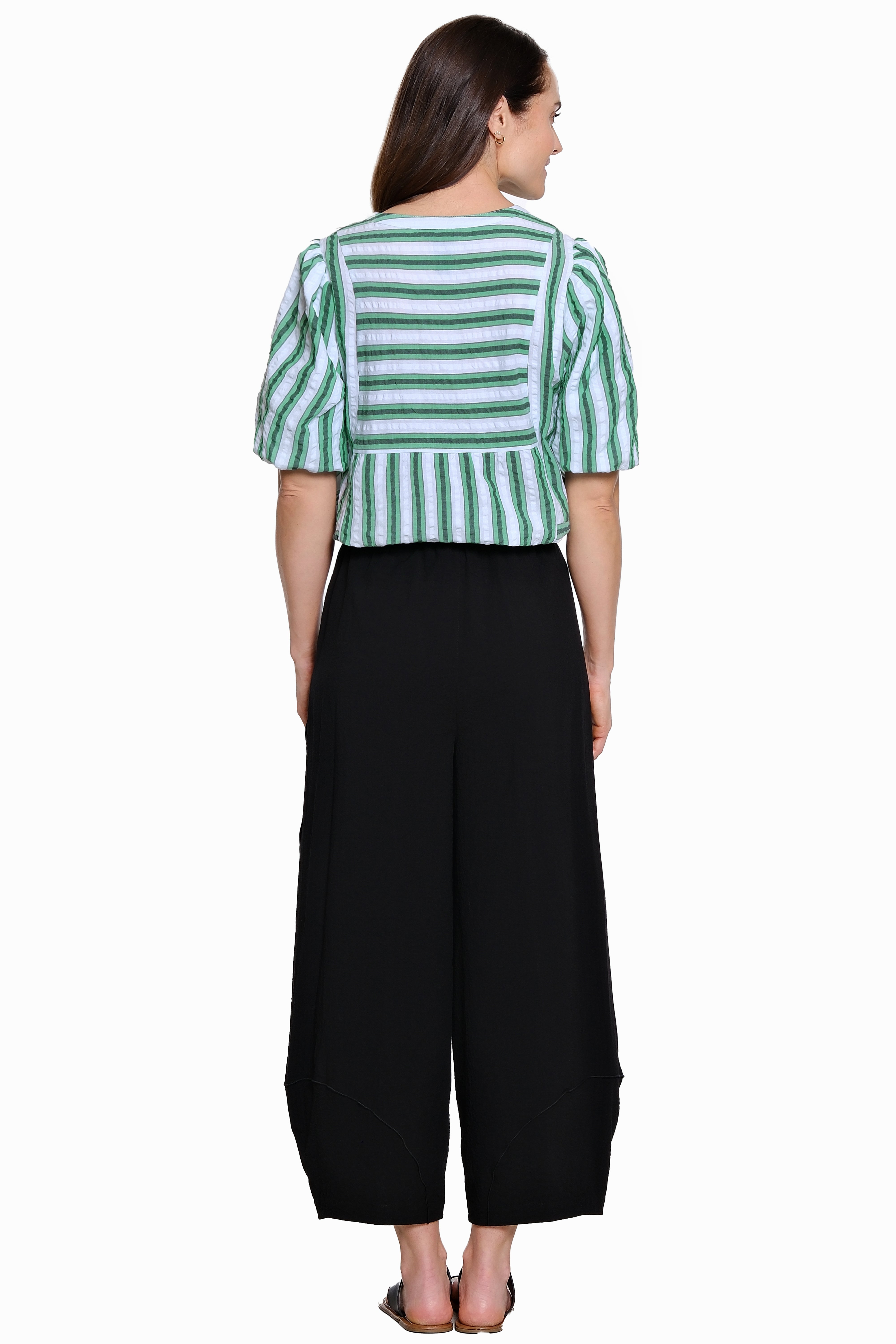 Woven Pull-On Elastic Pant - Plus - Black