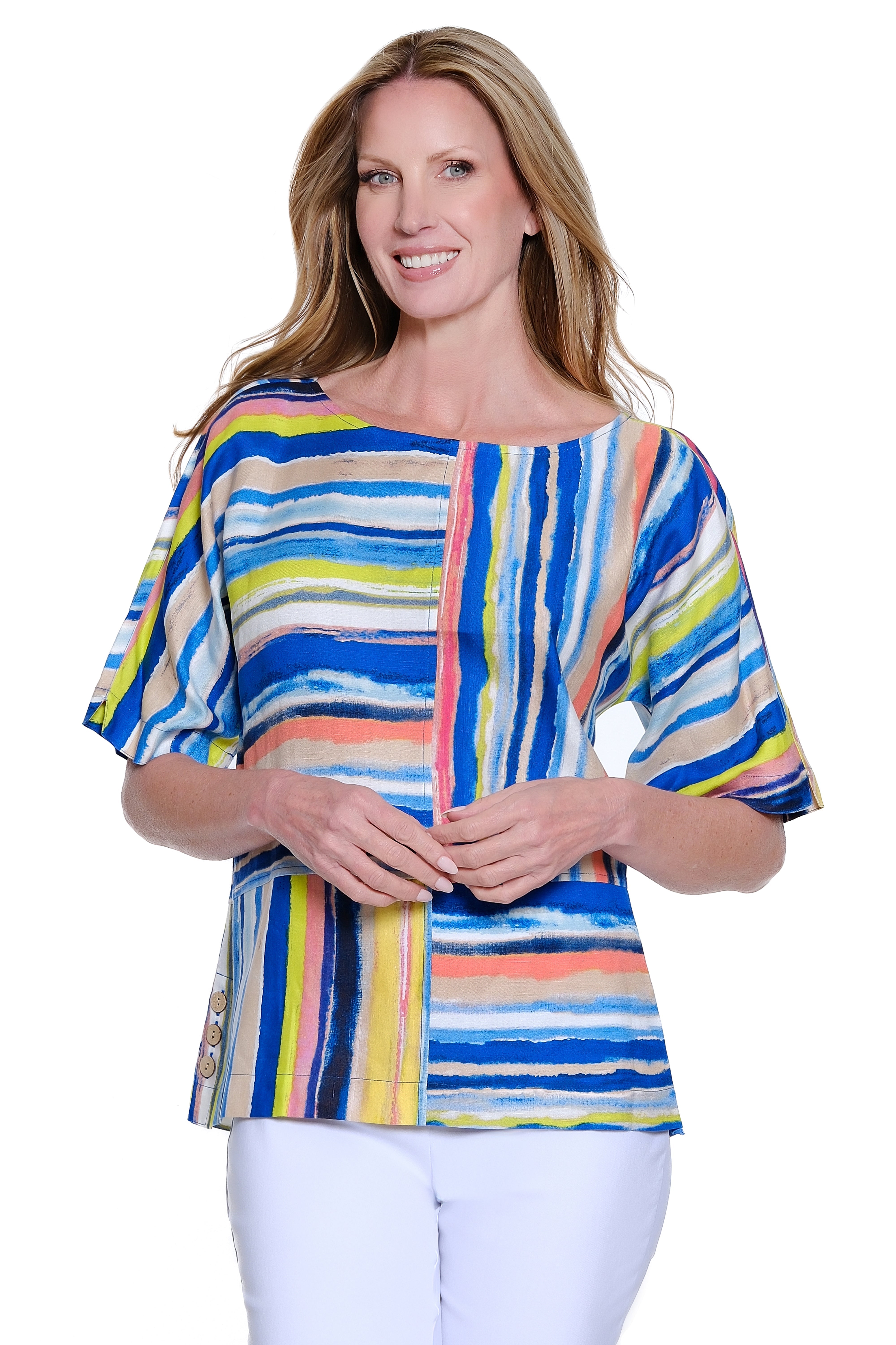 Printed Pop-Over Tunic - Multi