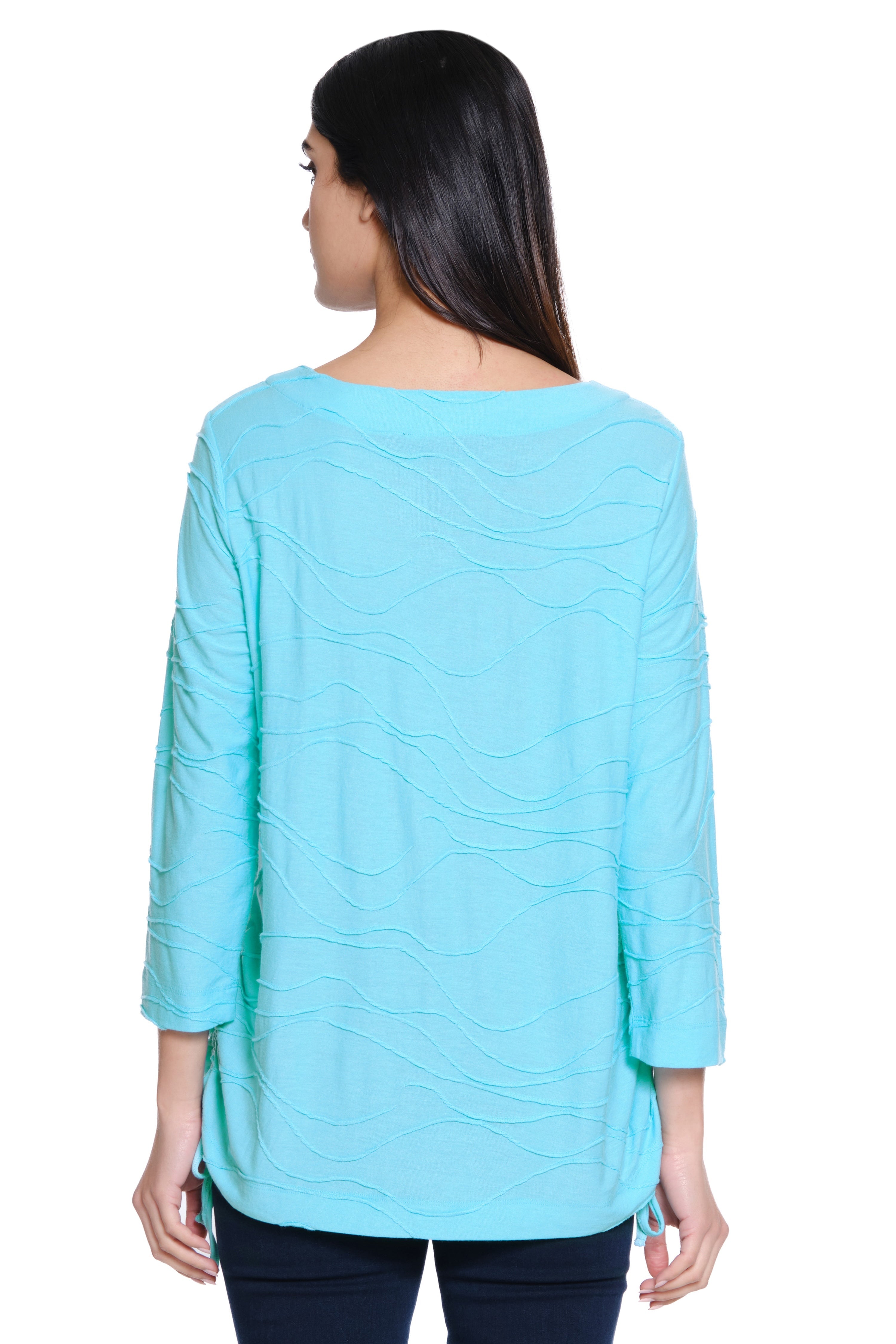 Side Cinch Popover Tunic - Seafoam