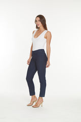 Pull-On Denim Ankle Pants with Back Pockets