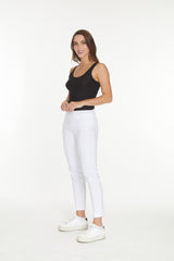 PULL ON NARROW LEG PANT - White