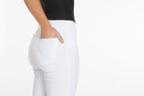 PULL ON NARROW LEG PANT - White