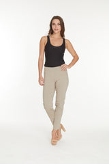 Pull-On Stone Color Ankle Pants