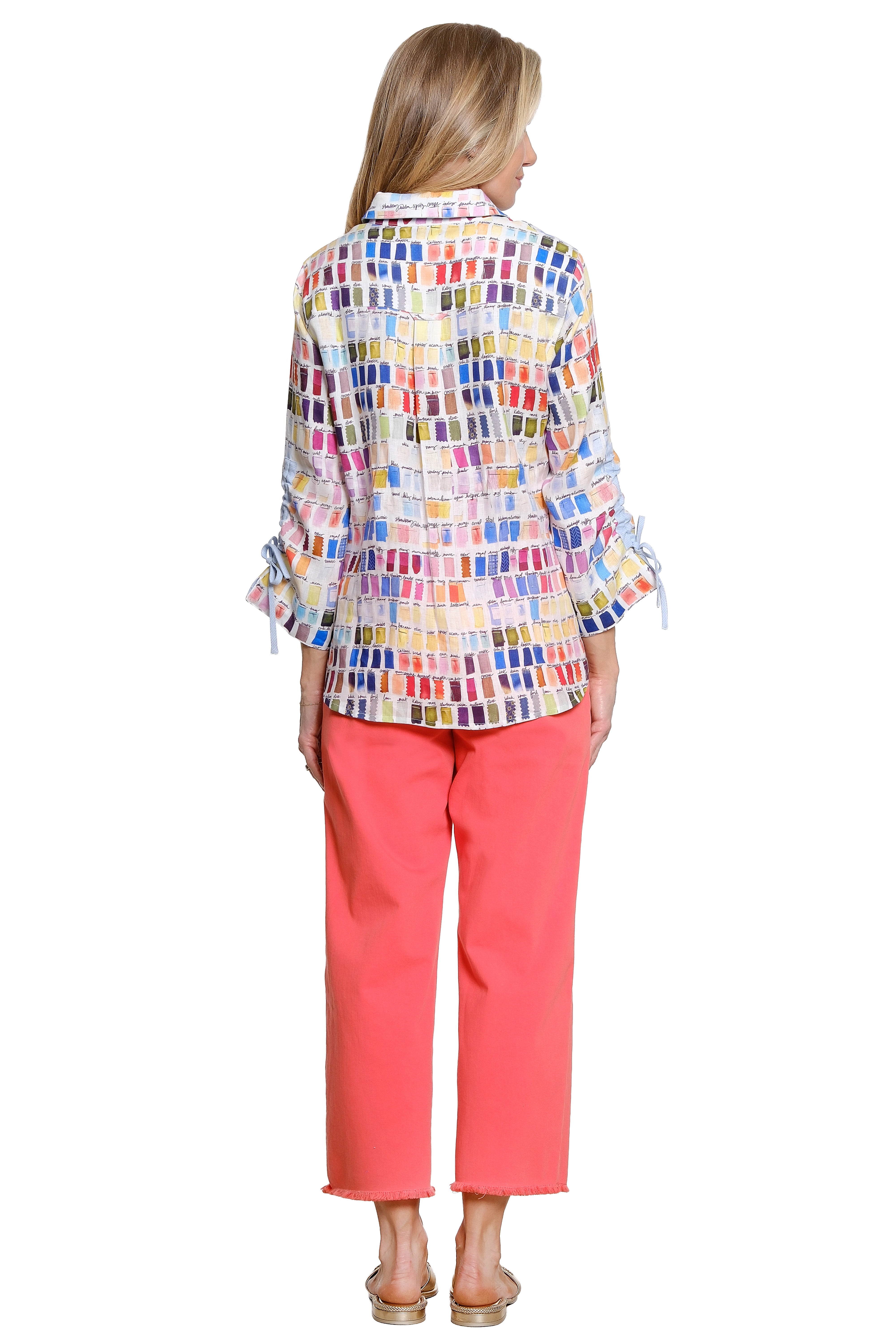 Tangerine Wide Leg 5 Pkt Jean w/ Raw Hem - Missy