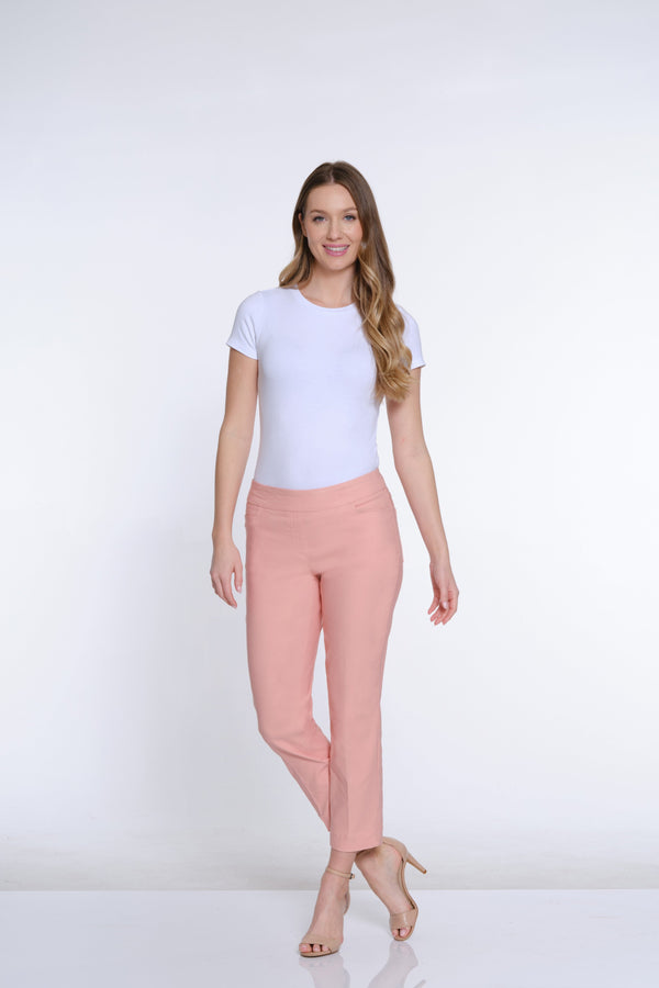 Pull-On Crop Pant With Real Front & Back Pockets - Blush