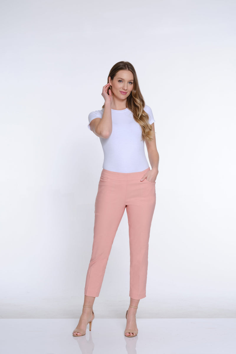 Pull-On Crop Pant With Real Front & Back Pockets - Blush