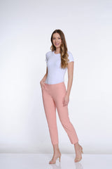 Pull-On Crop Pant With Real Front & Back Pockets - Blush