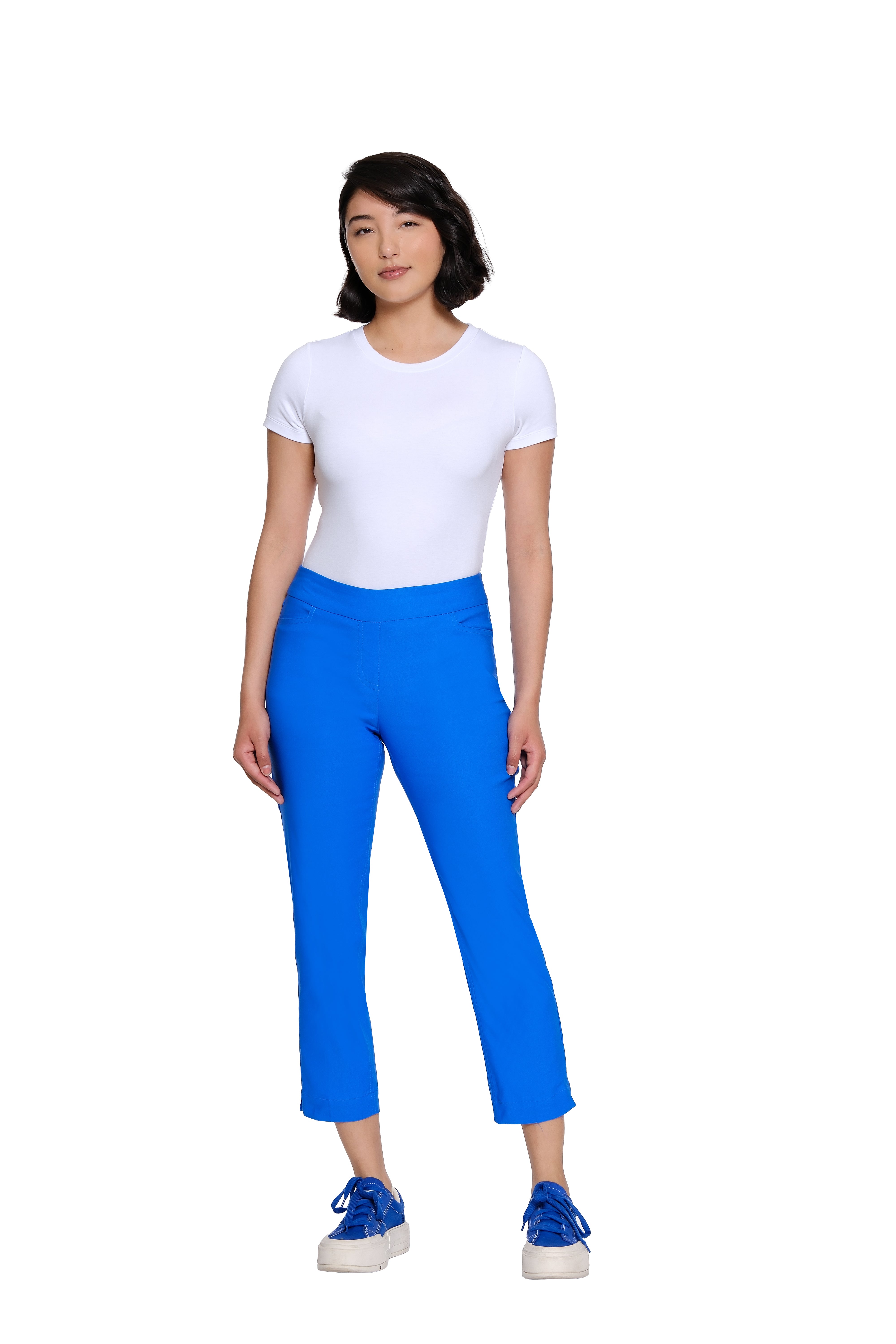 Petite Pull-On Crop Pant With Real Front & Back Pockets - Electric Blue