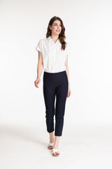 Pull-On Crop Pant With Real Front & Back Pockets - Midnight