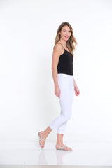 Pull-On Crop Pant With Real Front & Back Pockets - Petite - White