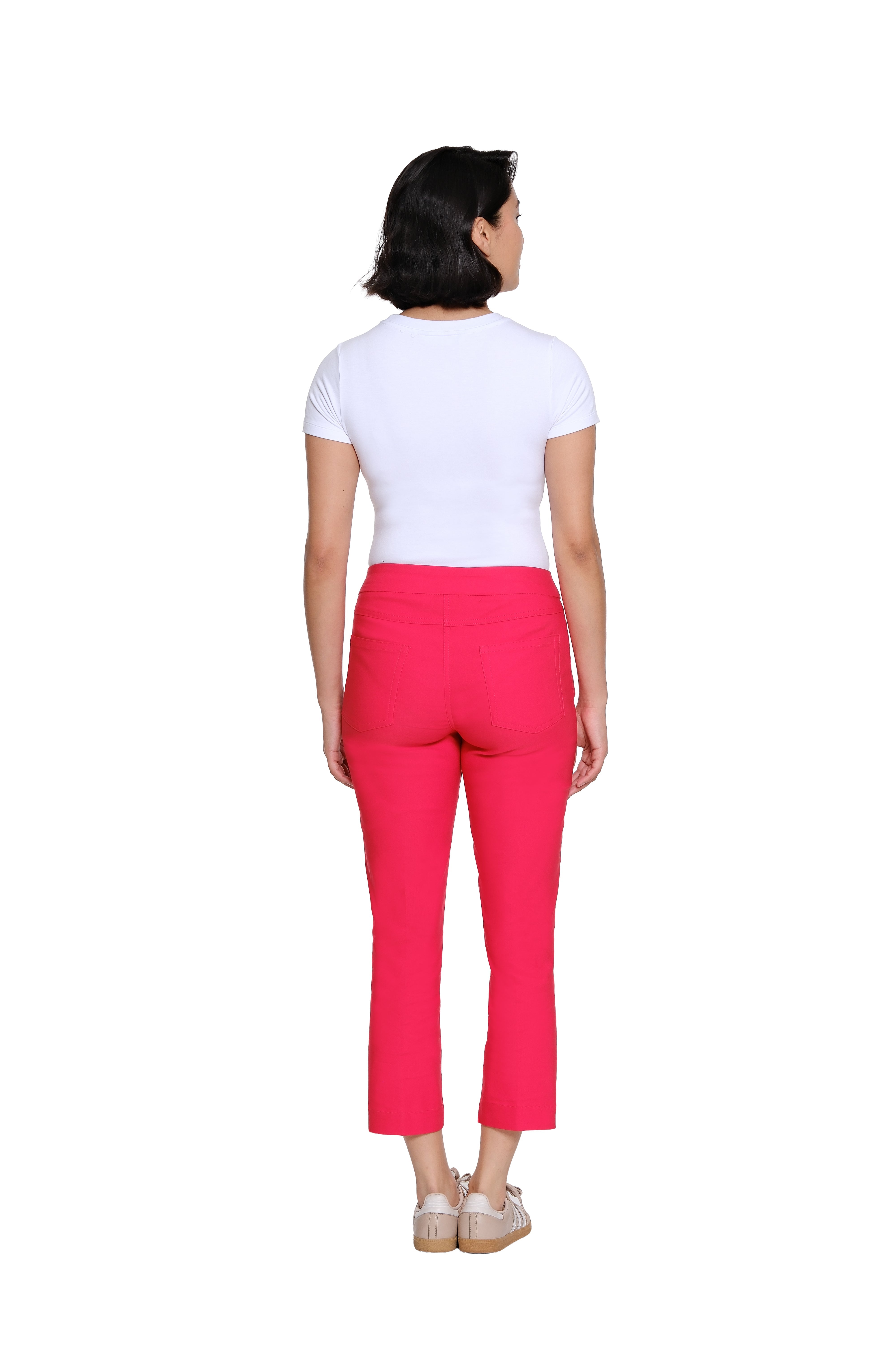 Pull-On Crop Pant With Real Front & Back Pockets - Fiery Red