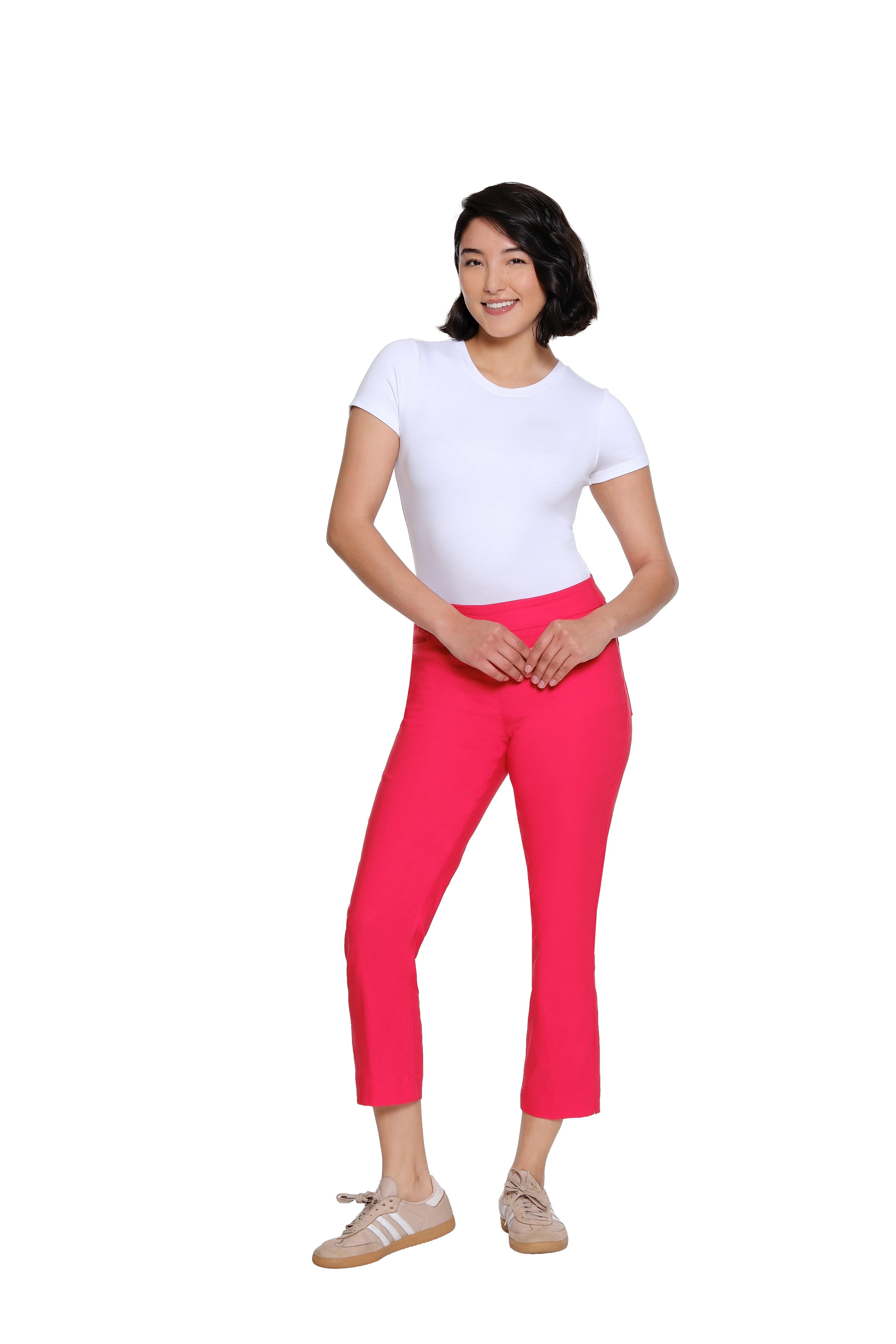 Pull-On Crop Pant With Real Front & Back Pockets - Fiery Red