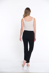 EASE-Y-FIT KNIT FLARE LEG PANT - Black