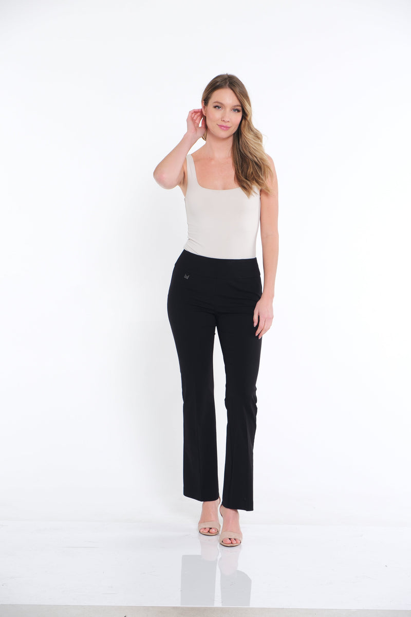 EASE-Y-FIT KNIT FLARE LEG PANT - Black